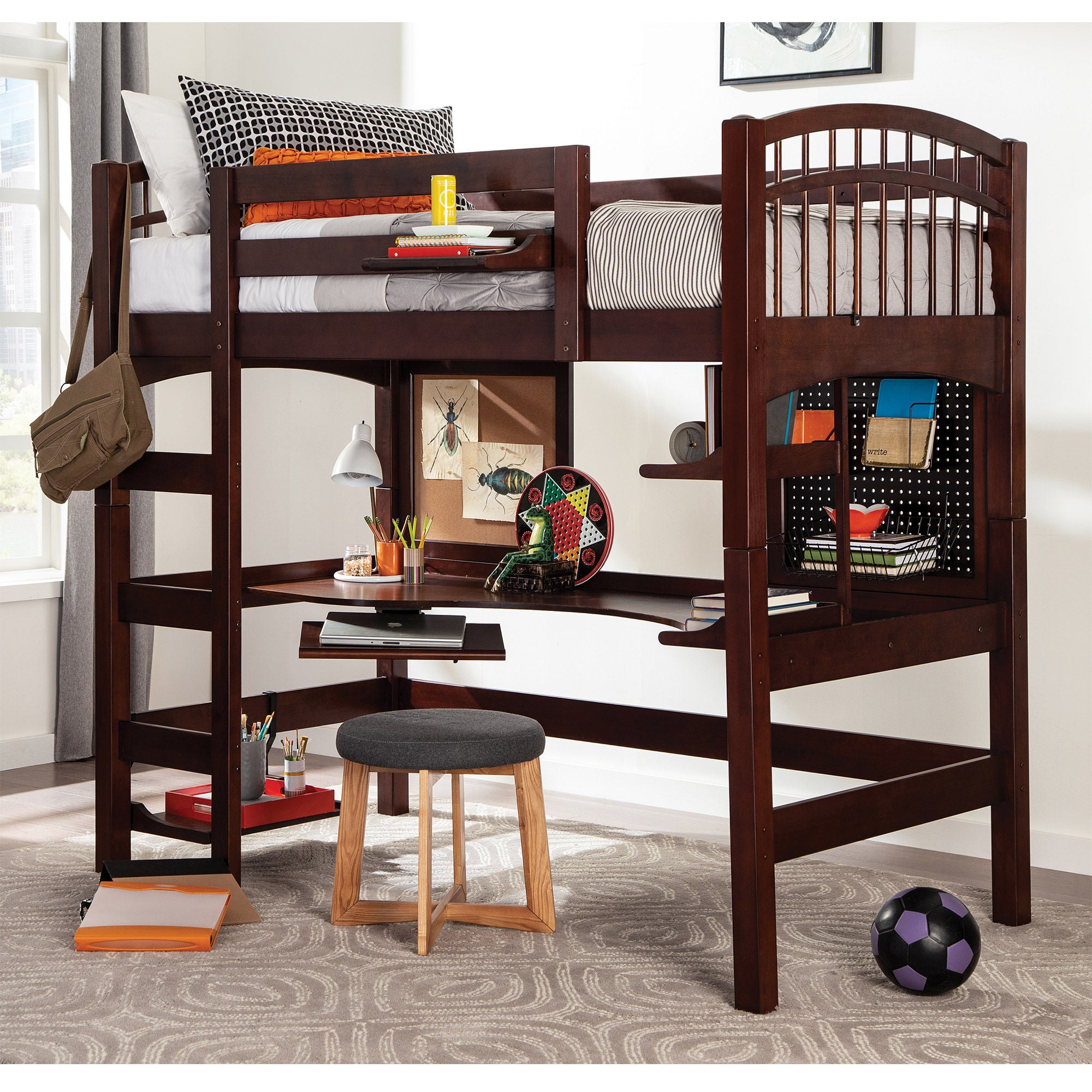 Mckenzie 2-piece Twin Study Loft Bedroom Set