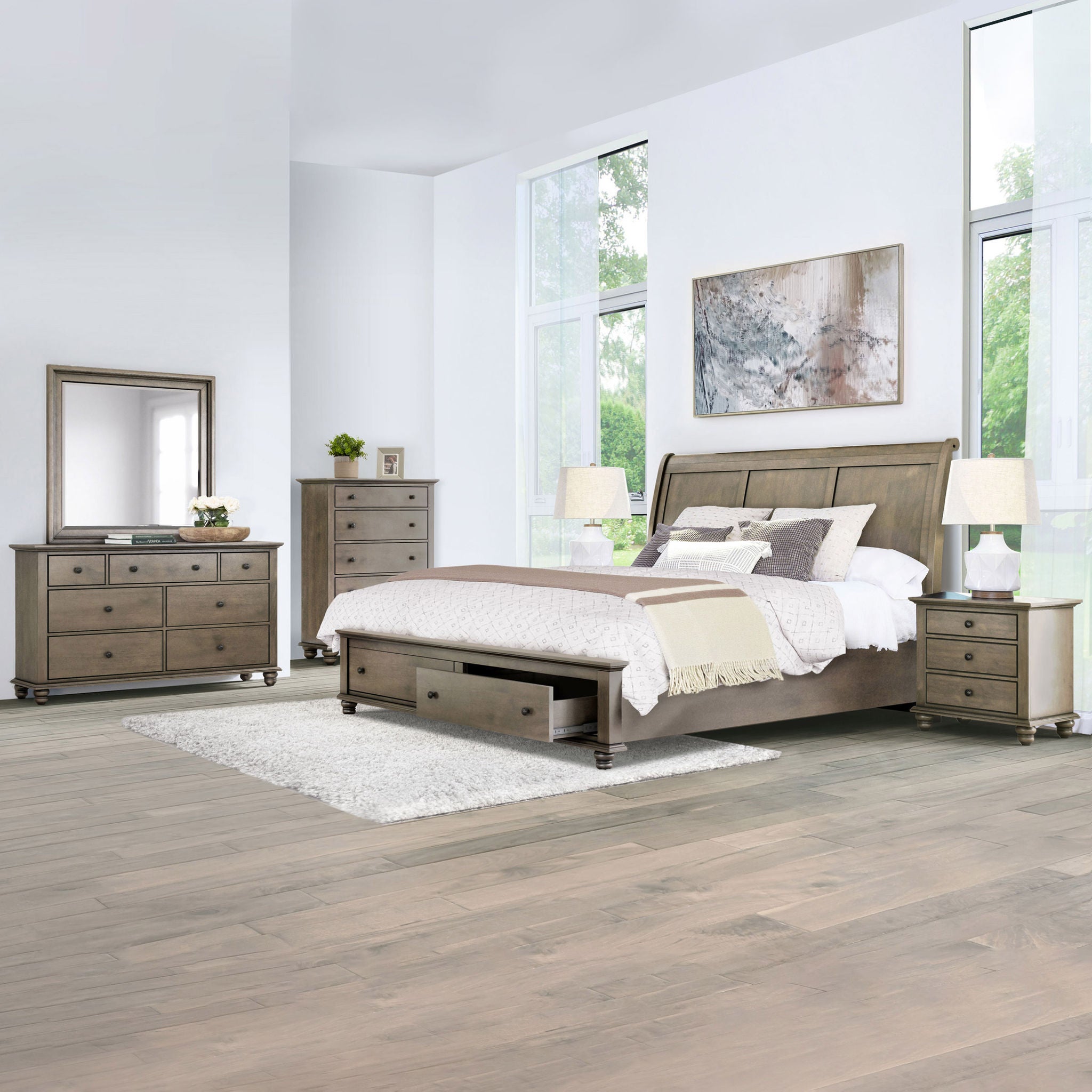 Kieran Bedroom Collection in Gray