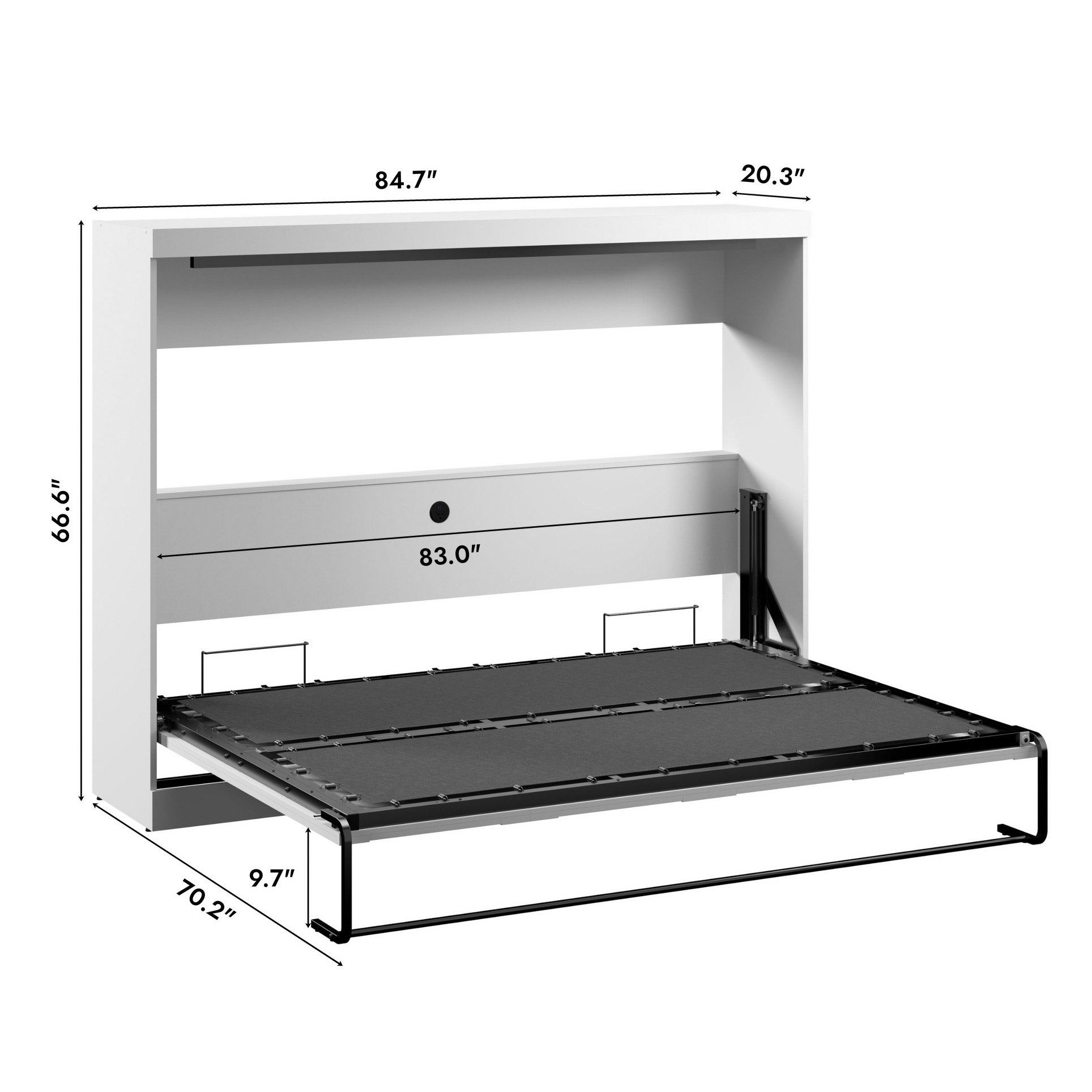 Oasis Horizontal Murphy Bed, Queen Size