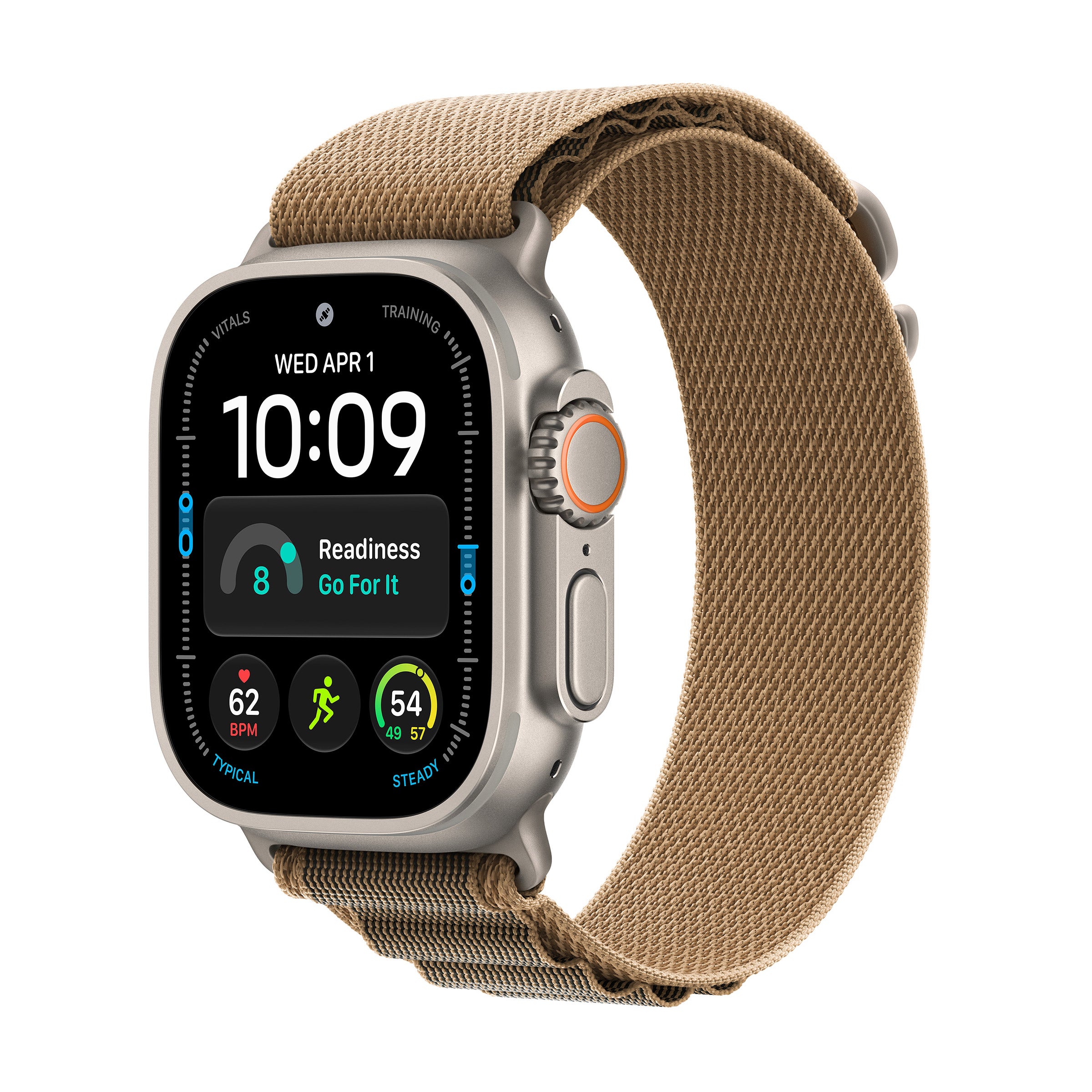 Apple Watch Ultra 4 (GPS + Cellular) 49mm Natural Titanium Case with 5G and Satellite Communications (Size M/L)