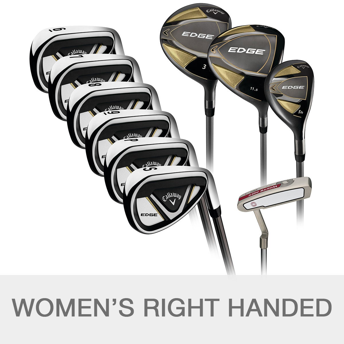 Callaway Edge 10-piece Women's Golf Club Set, Right Handed - Graphite