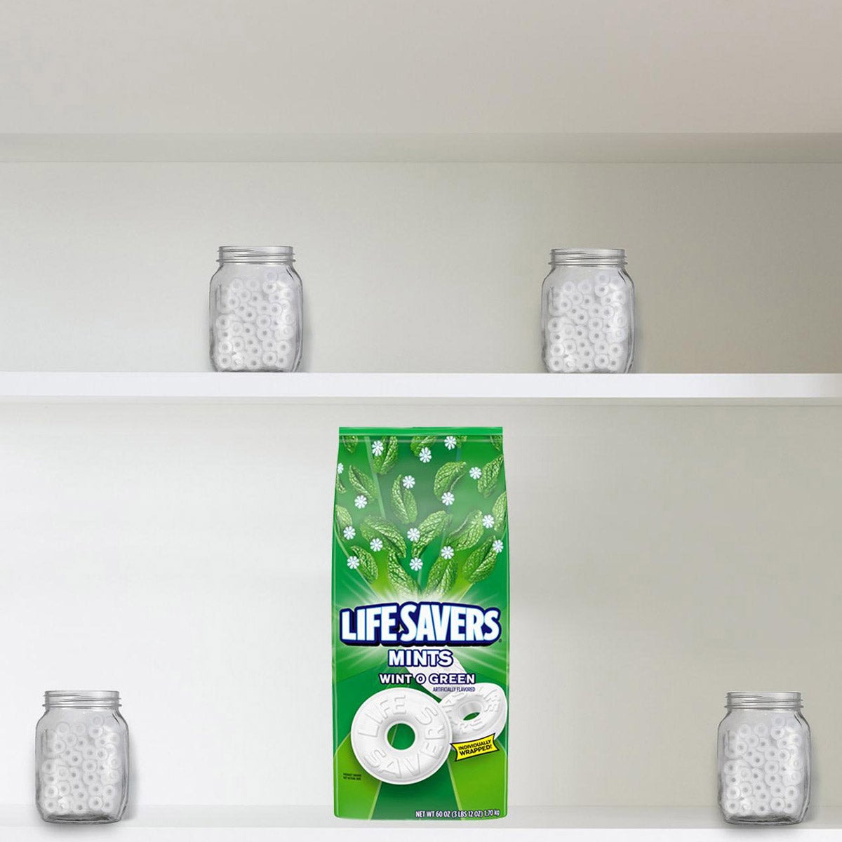 Life Savers Breath Mints Hard Candy, Wint-O-Green, 53.95 oz Bag