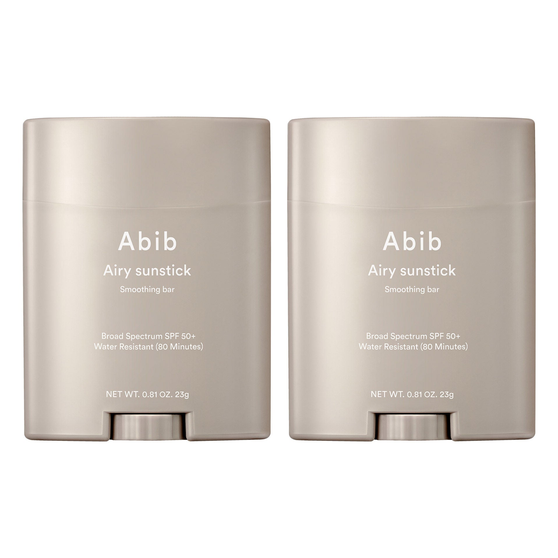 Abib Airy Sunstick Smoothing Bar SPF 50+, 0.81 fl oz, 2-pack