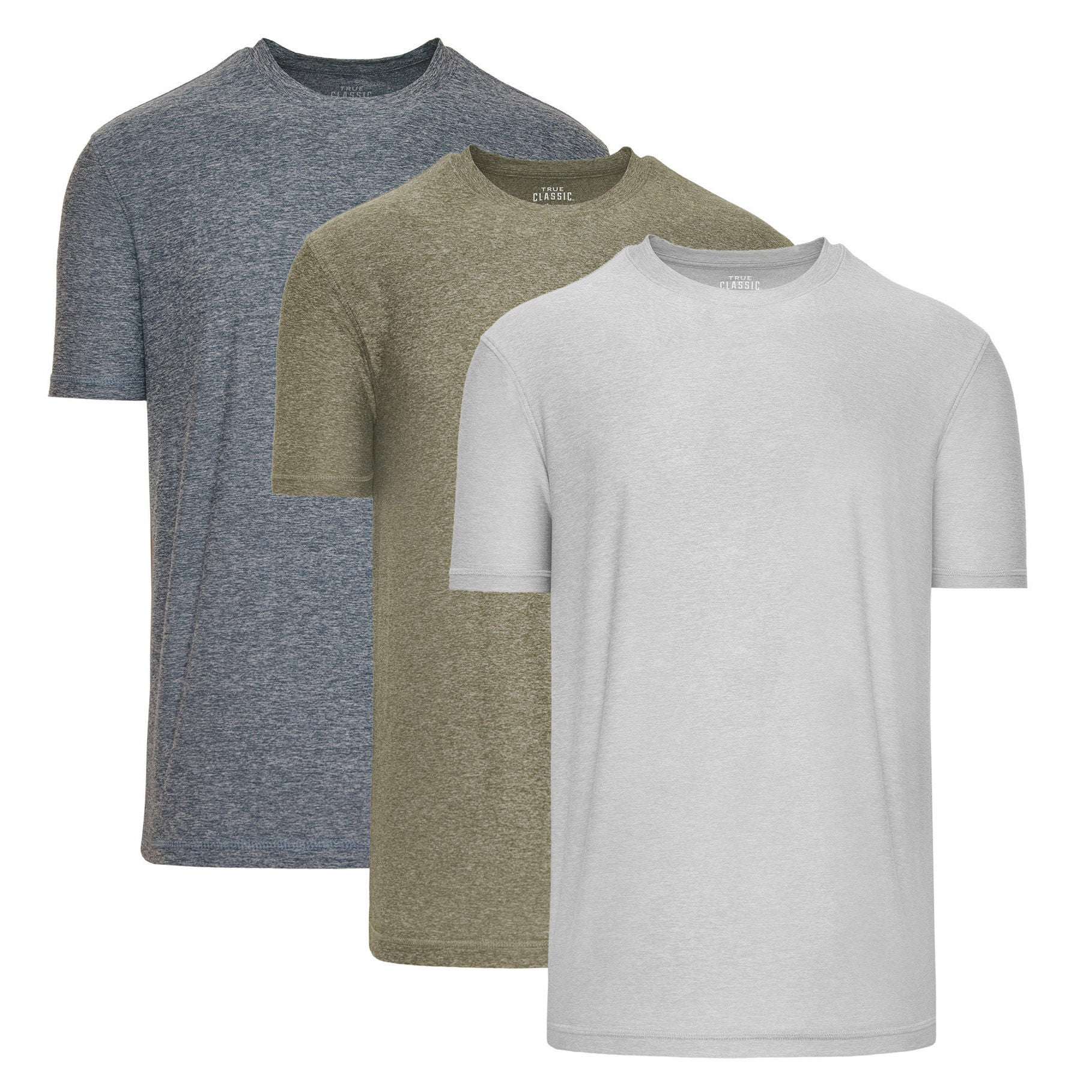 True Classic Men's Active Crew Neck Tee, 3-pack