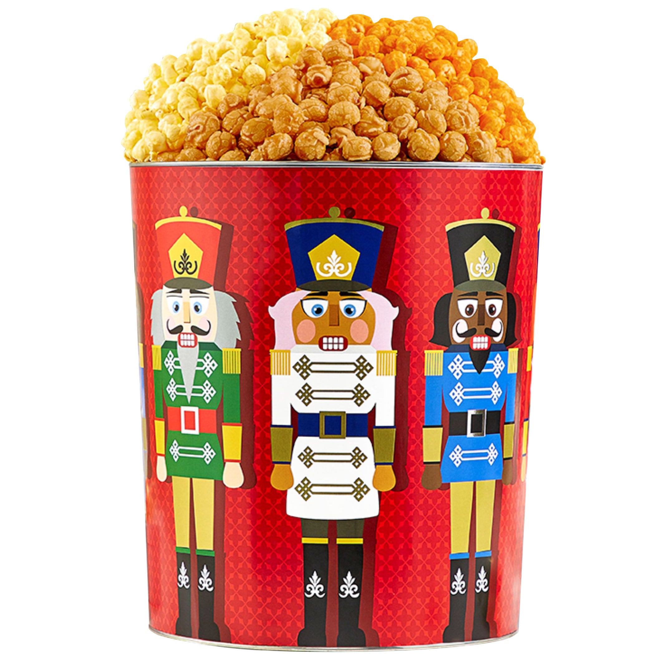 The Popcorn Factory 3.5 Gallon Nutcracker Cheer Holiday Tin