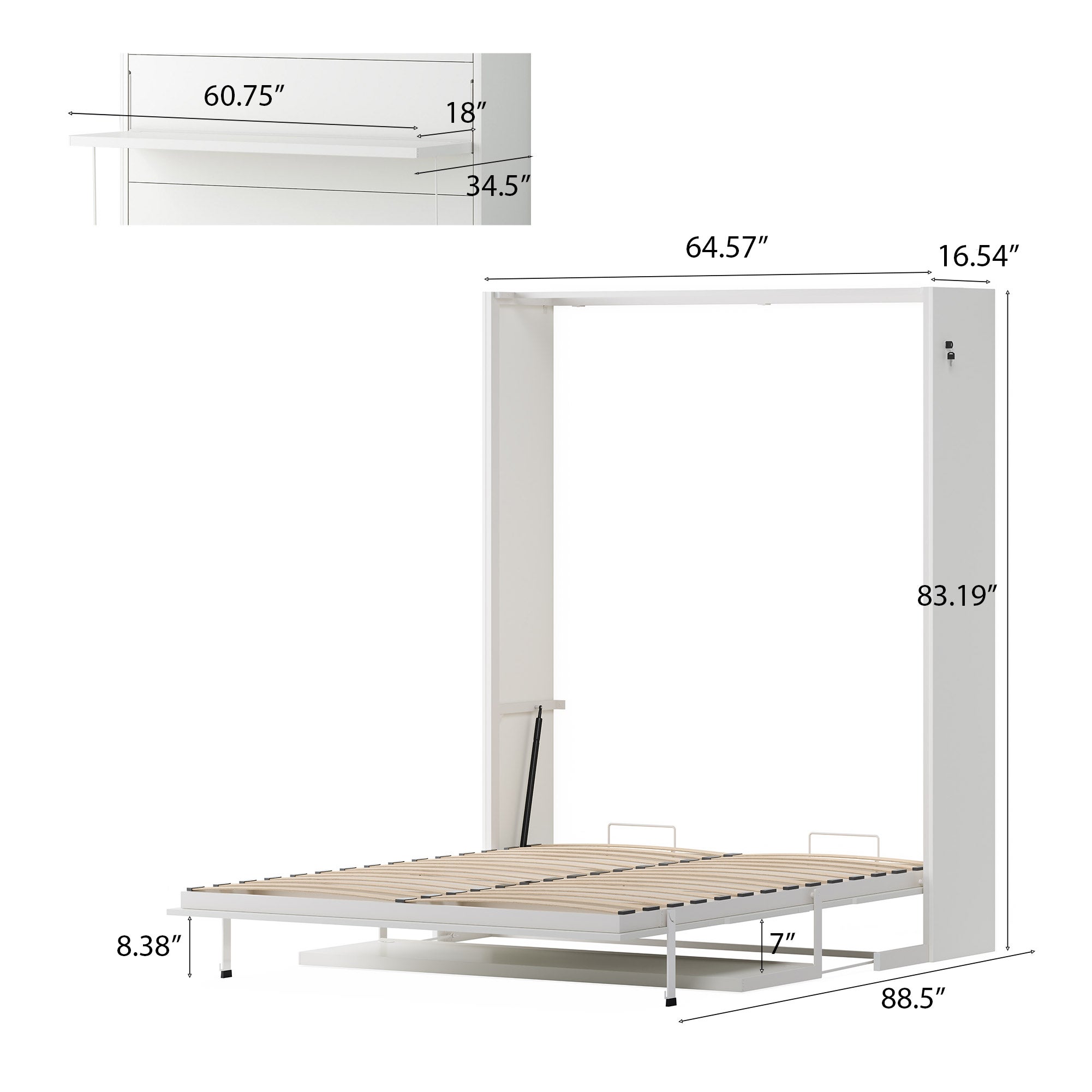 Adelaide Queen Murphy Bed with Desk