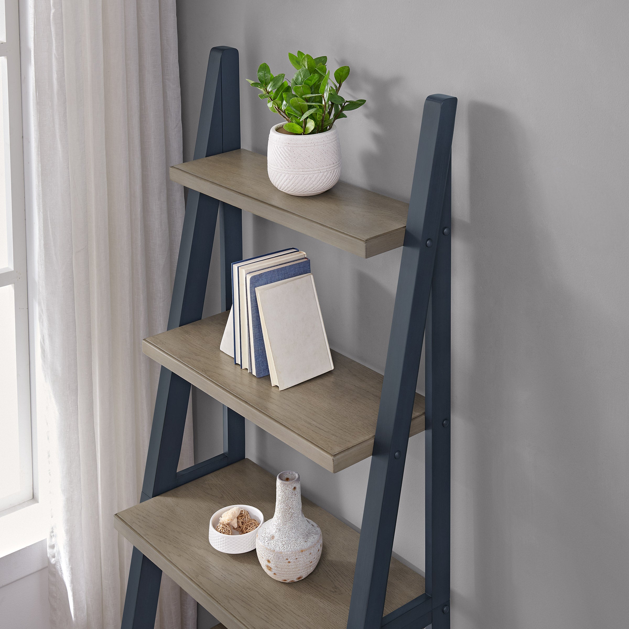 Fynn 72” Ladder Bookcase