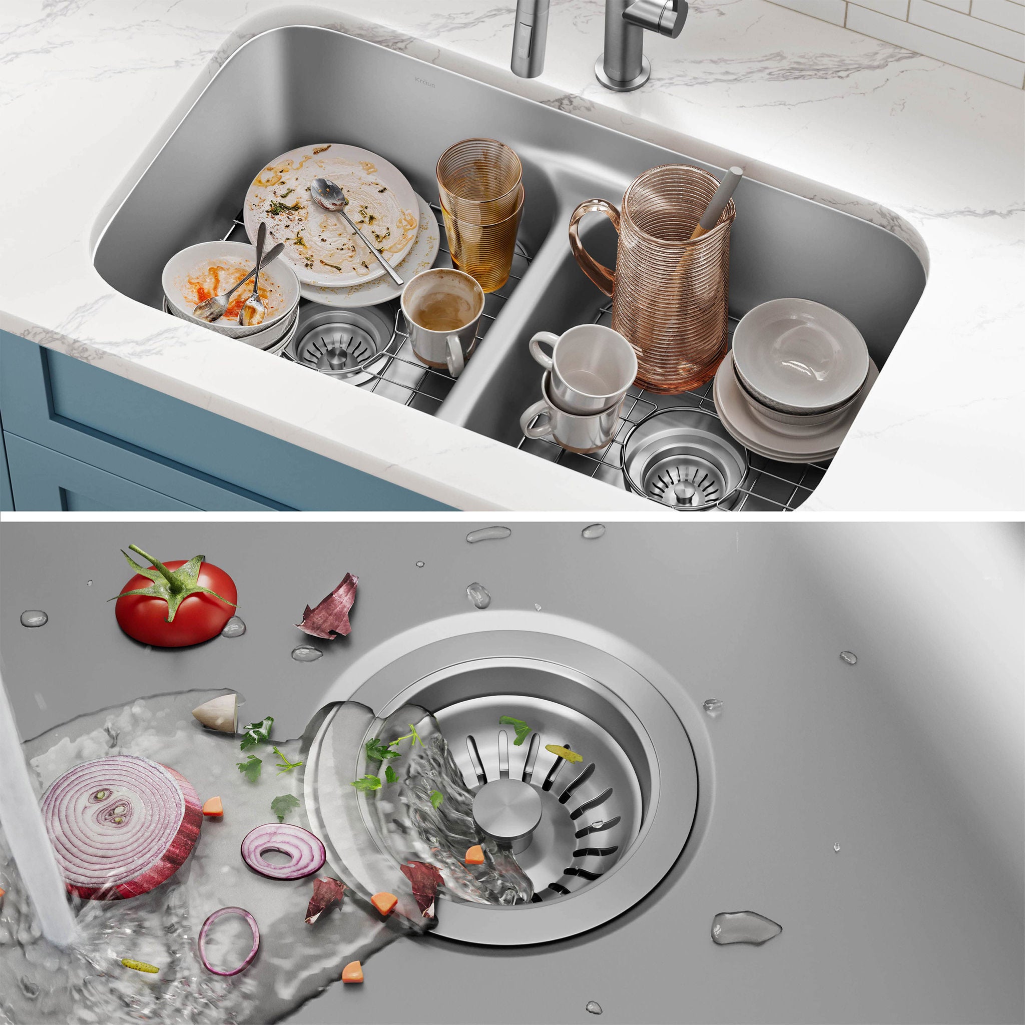 KRAUS 33” Undermount Stainless Steel Kitchen Sink with Pull Down Faucet