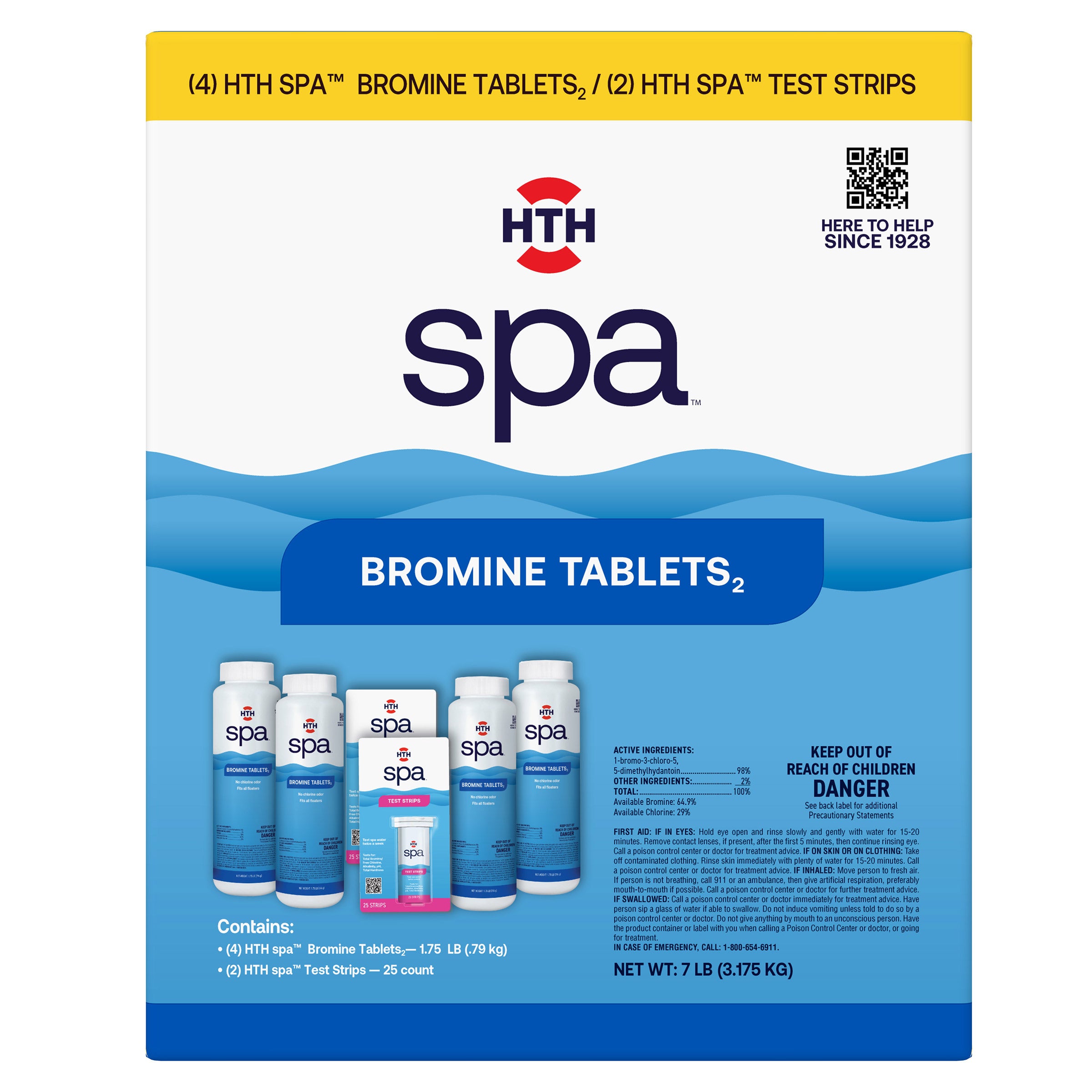 HTH Spa Bromine Tablets with Test Strips
