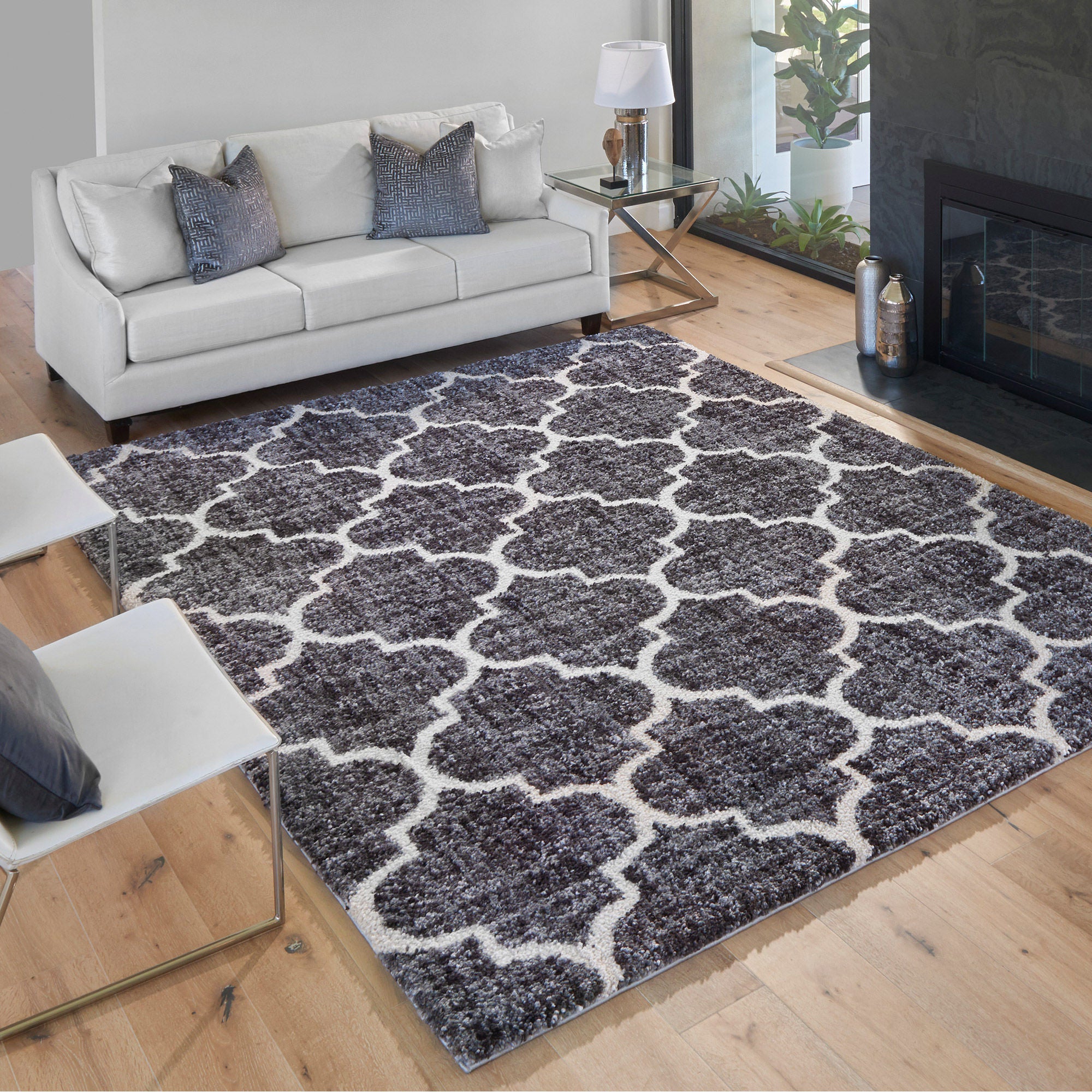 Thomasville Bali Cloud Plush Shag Area Rug, Laria Gray