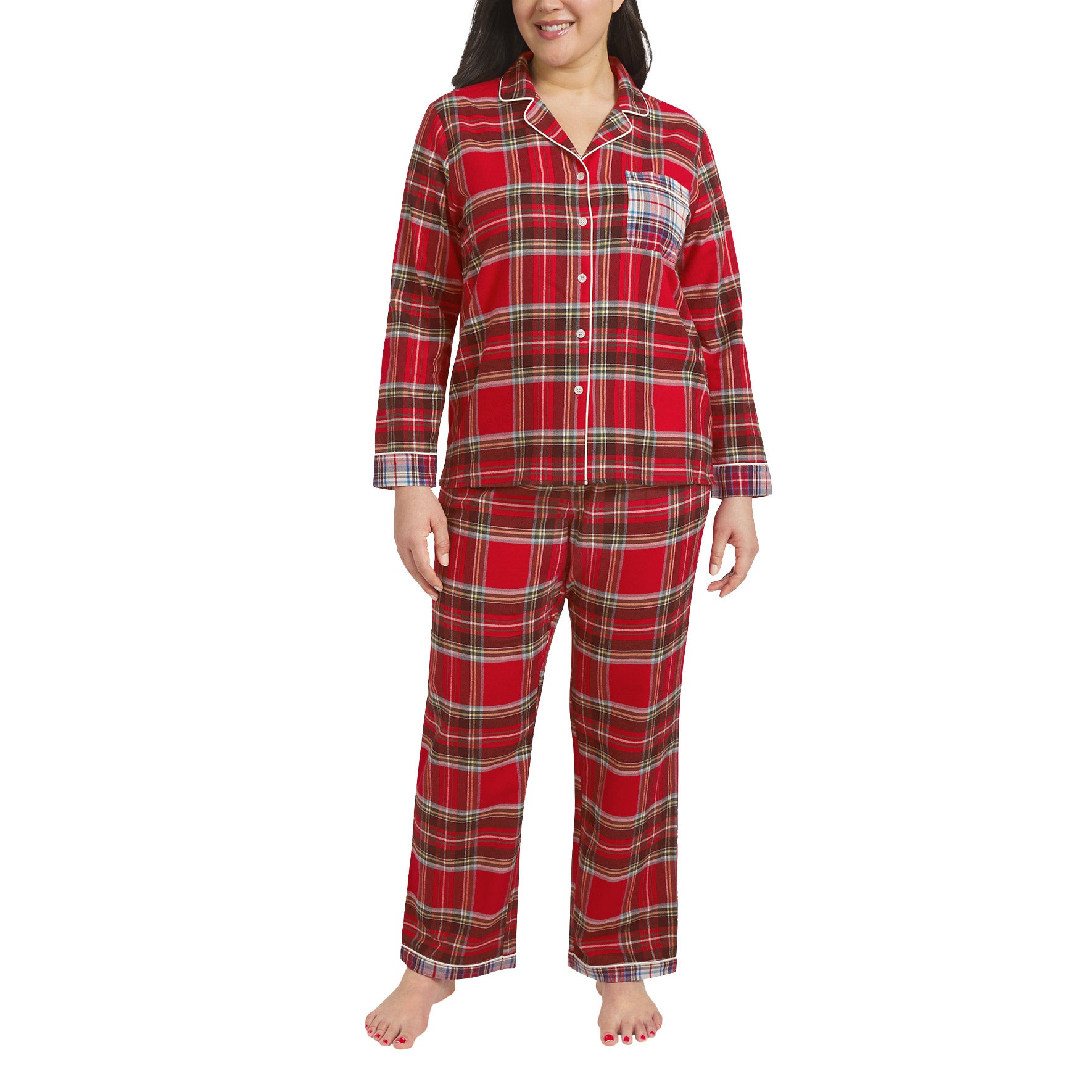 Lands' End Women's 2-piece Cotton Flannel Pajama Set