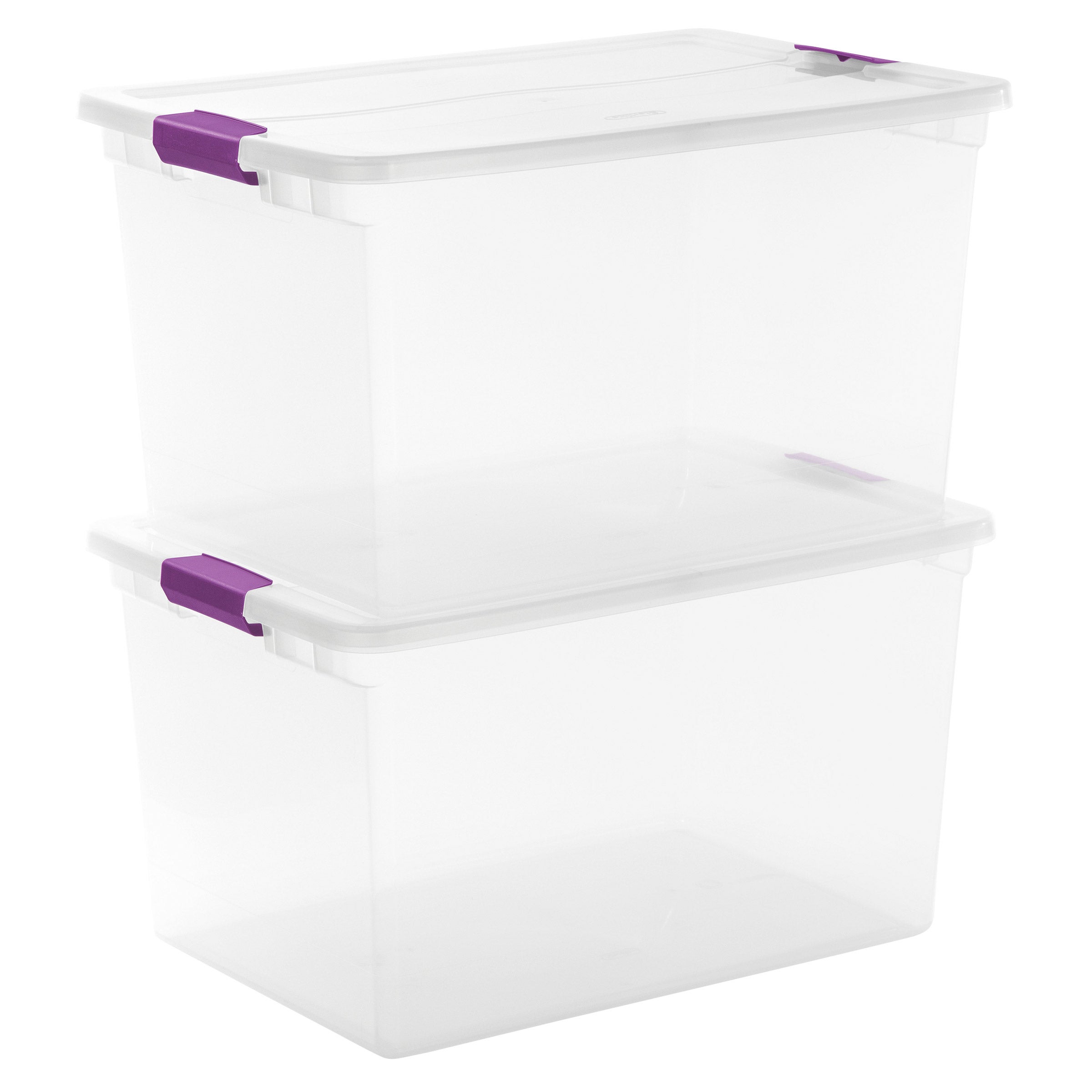 Sterilite 66 Quart ClearView Latch Box, 6-pack