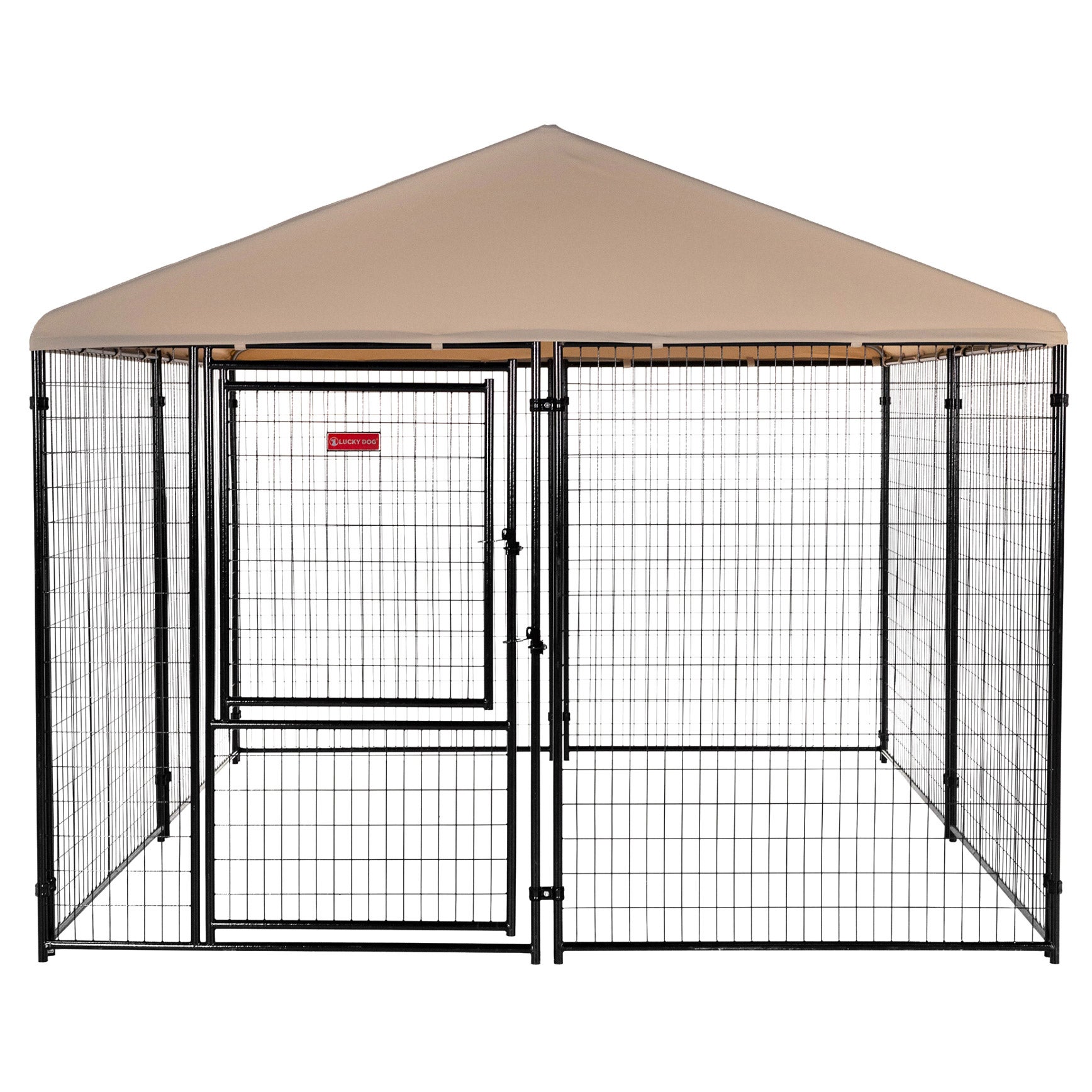 Lucky Dog STAY Series Presidential Dog Kennel 10'x10' with Privacy Screen