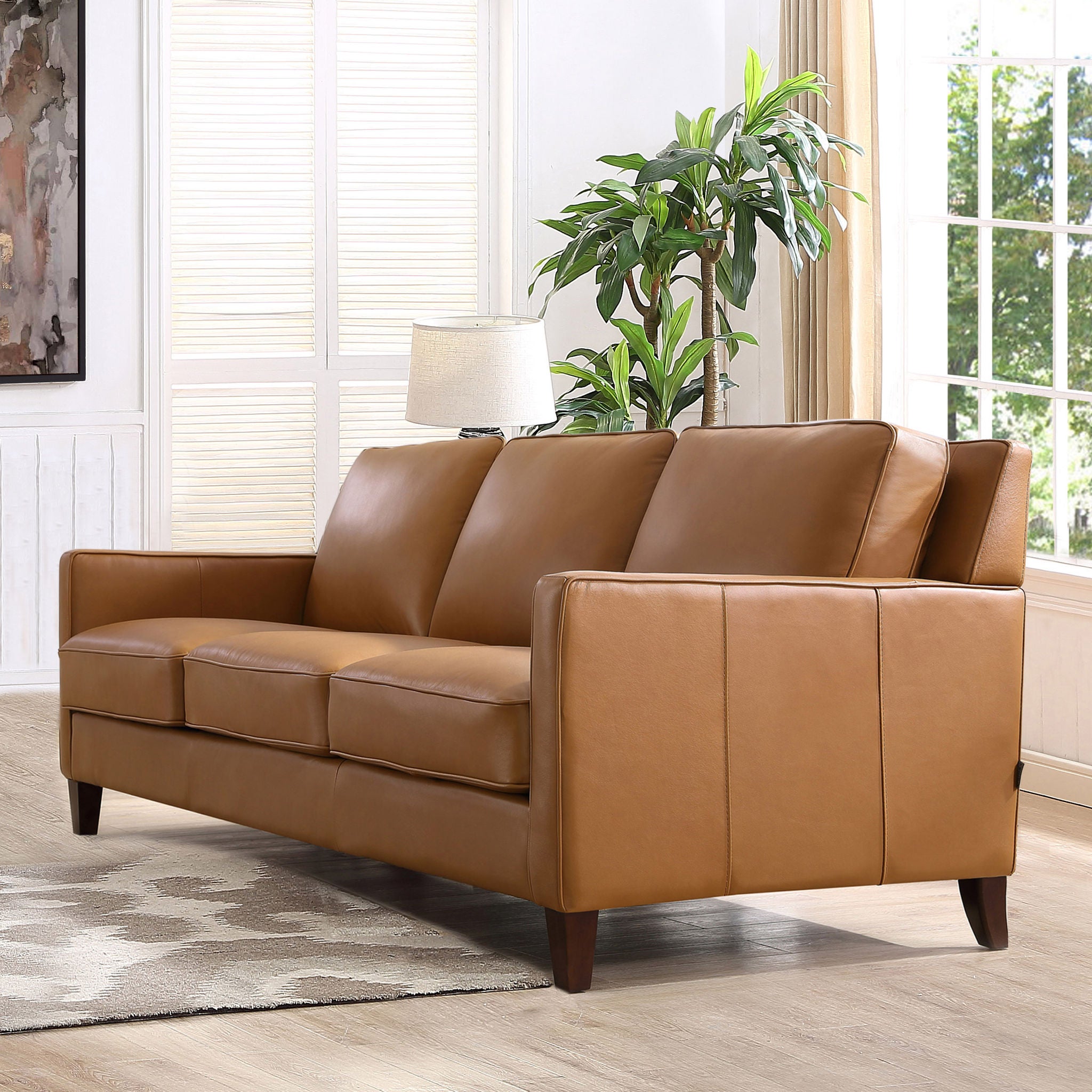 West Park Leather Sofa