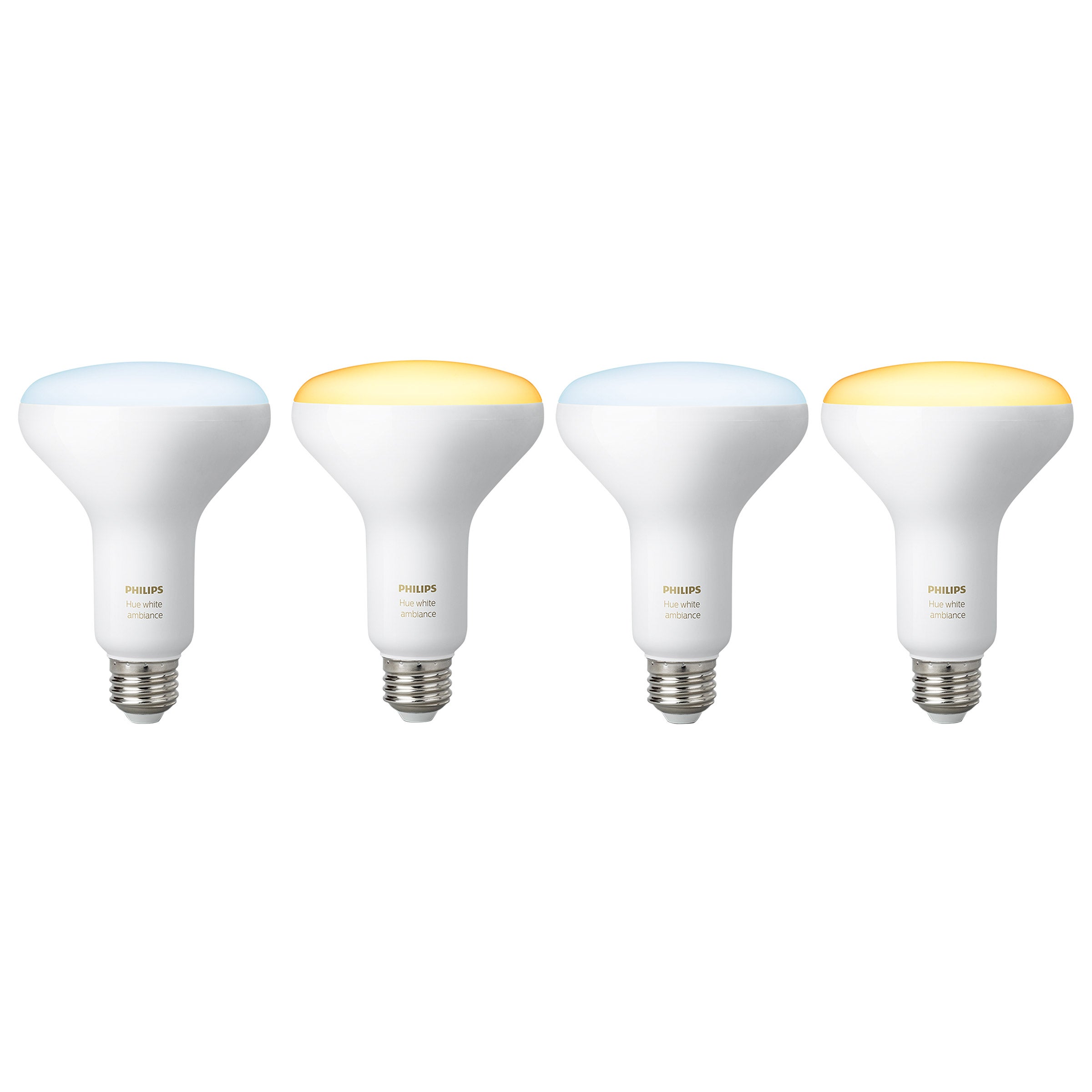 Philips Hue White Ambiance BR30 LED Smart Bulbs, 4-pack