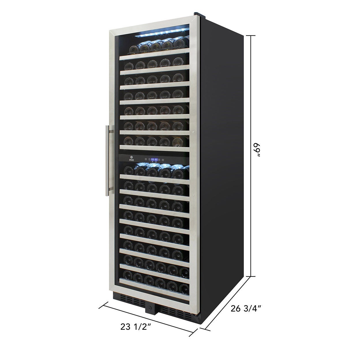 Vinotemp 155-Bottle Wine Cooler with Dual Zone Cooling