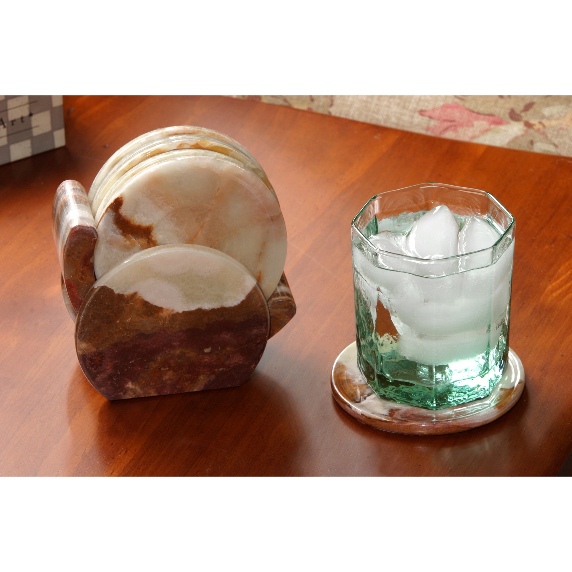 Marble Products International Coaster Set with Holder