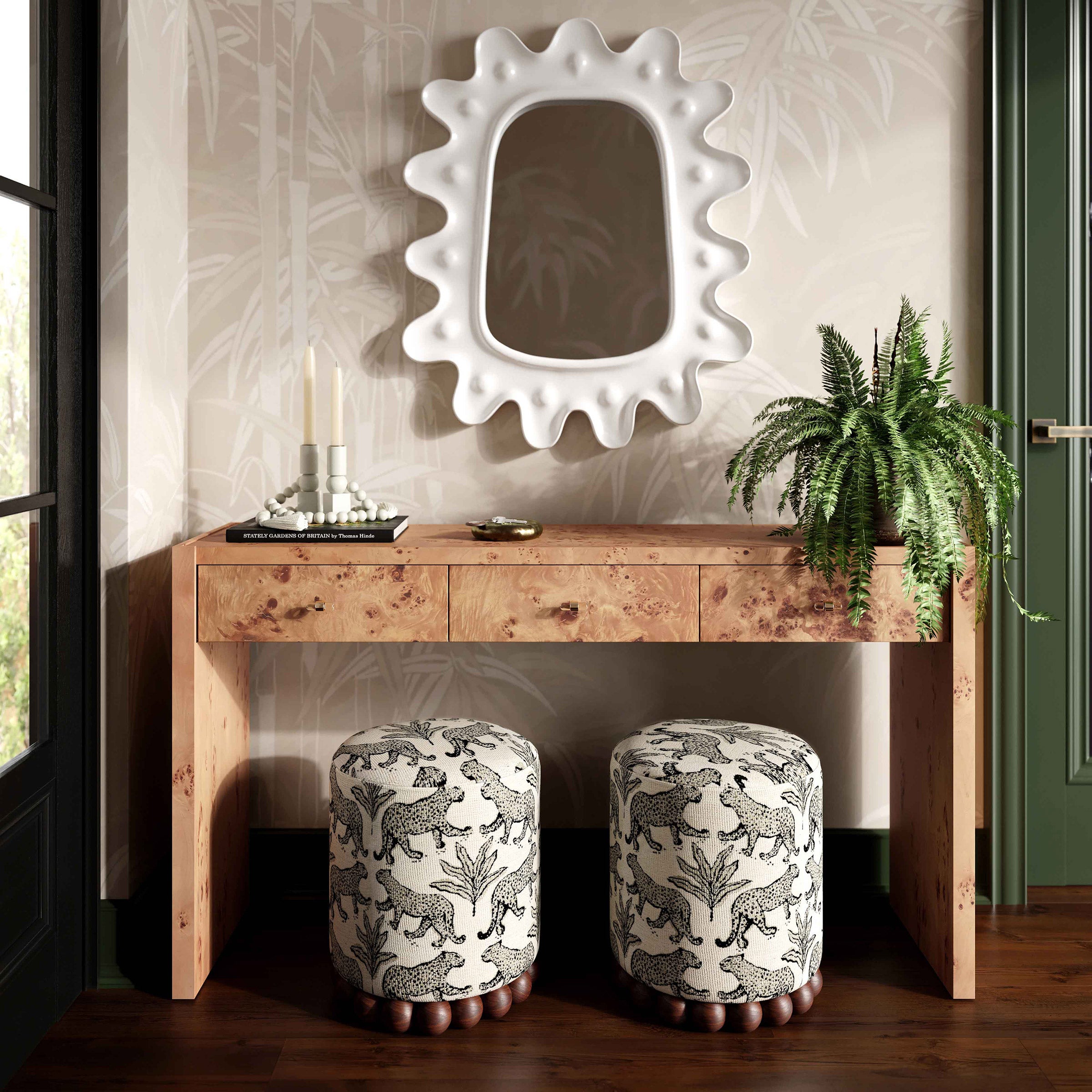 Dex Jacquard Fabric Ottoman