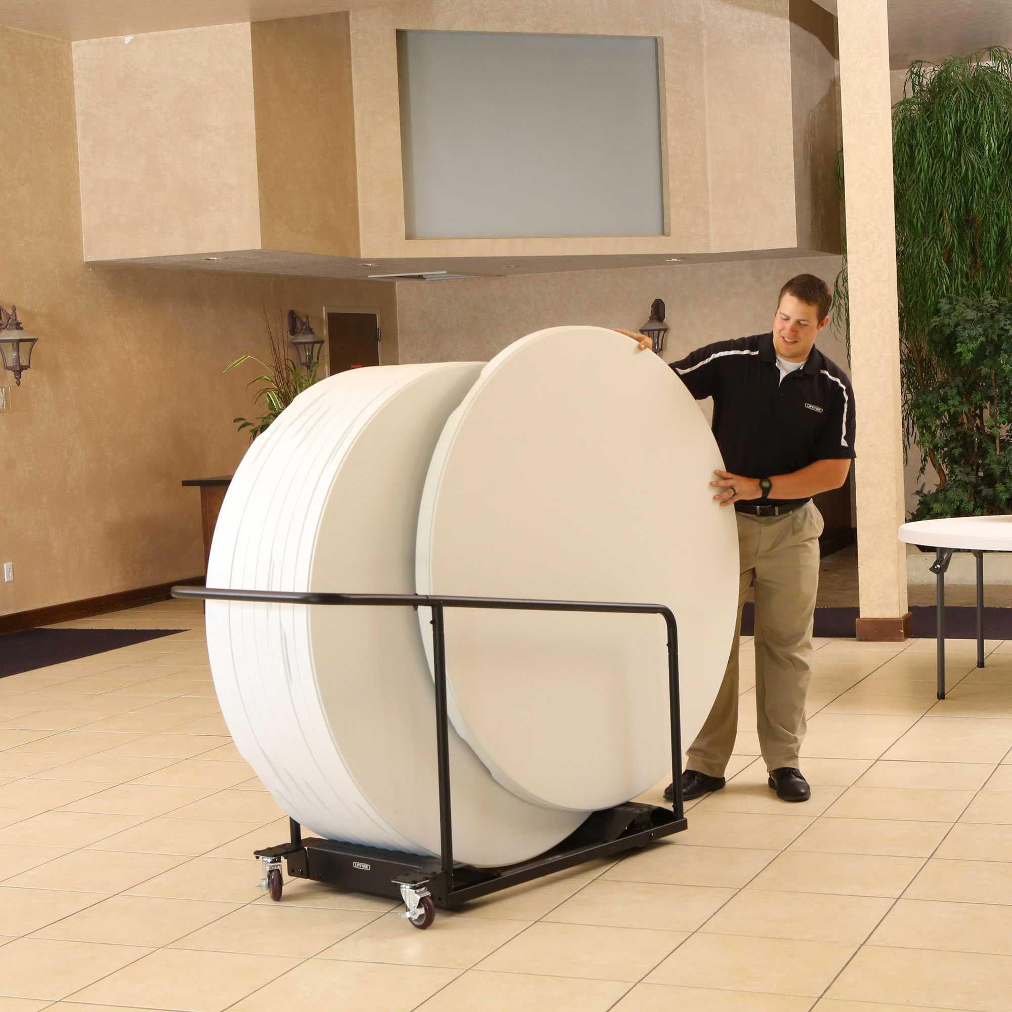 Lifetime 60" Round Table, 15-pack with Cart