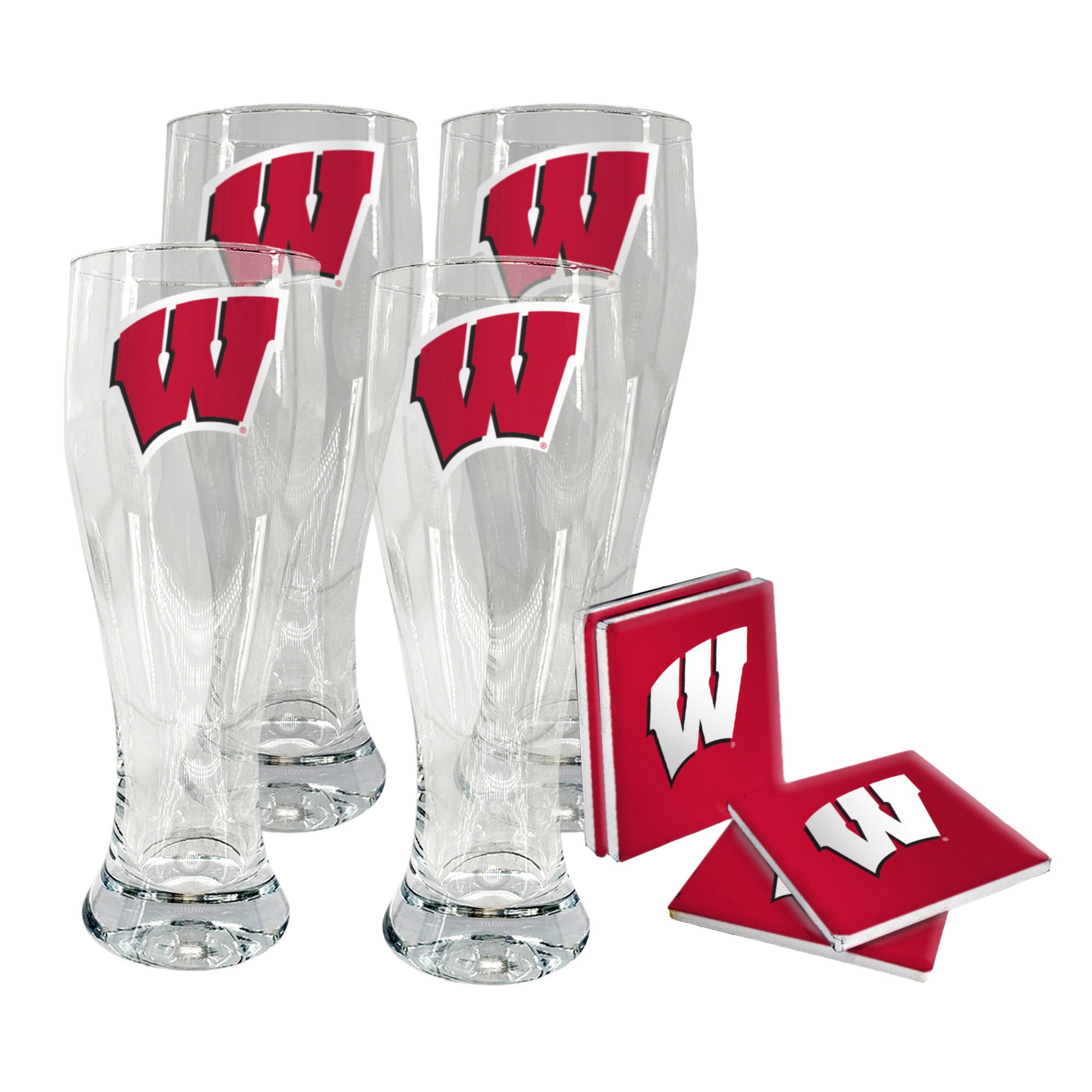 NCAA Pilsner & Coaster Set