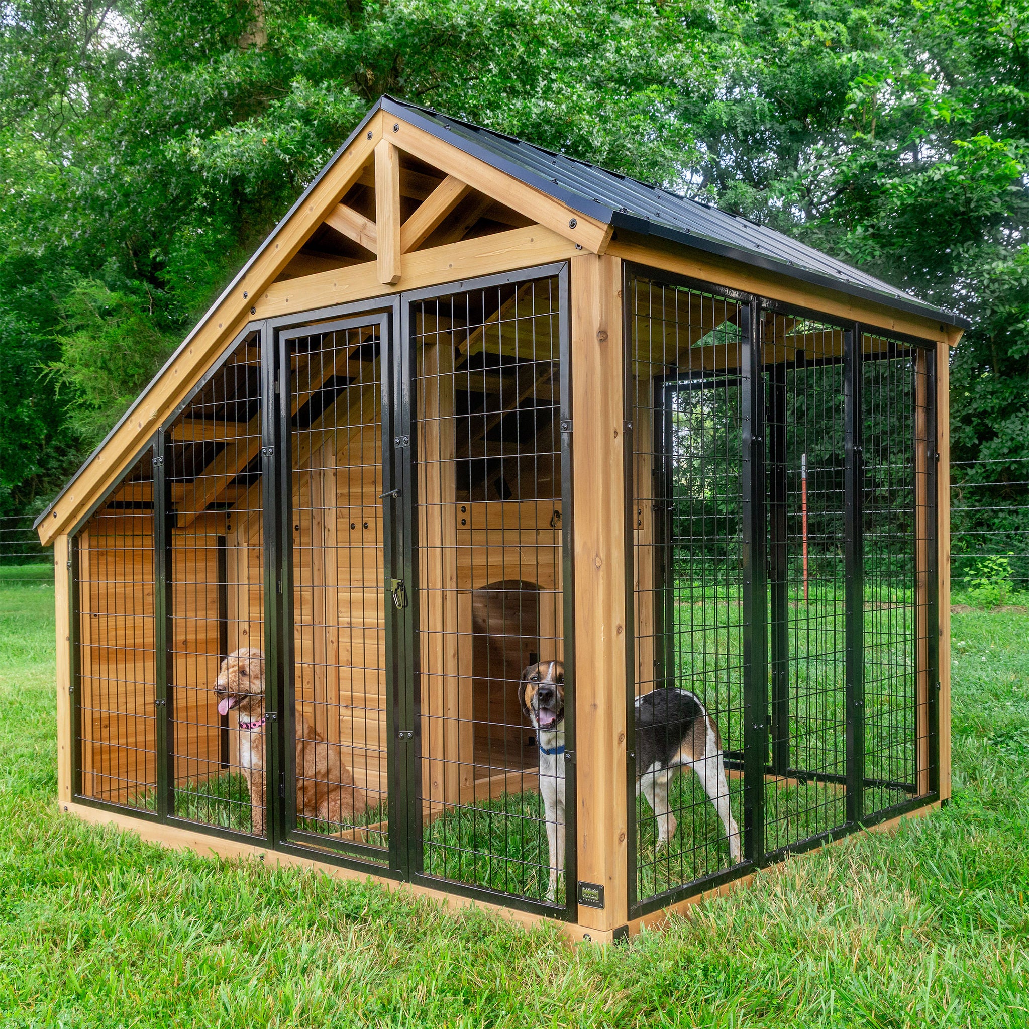 Backyard Discovery 7' x 5' Canine Cabin Outdoor Dog Kennel