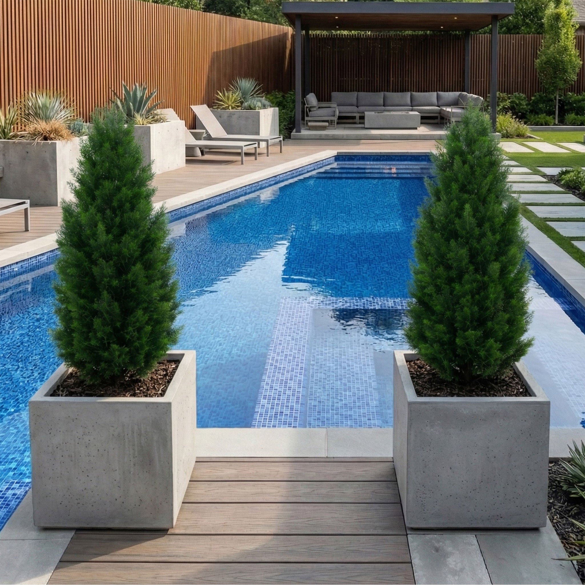 Faux 4' UV Resistant Cedar Tree Indoor and Outdoor, 2-pack