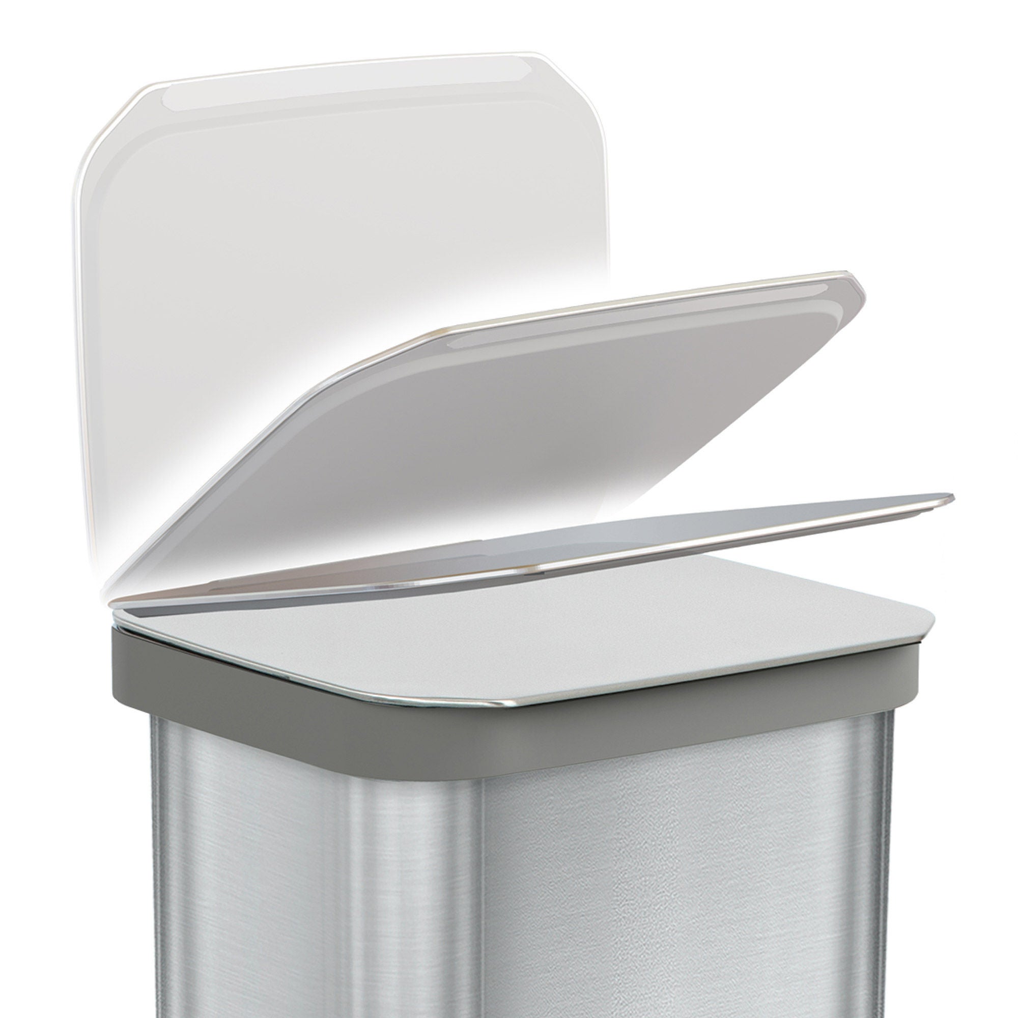 Glad Stainless Steel Trash Can and Bag Bundle