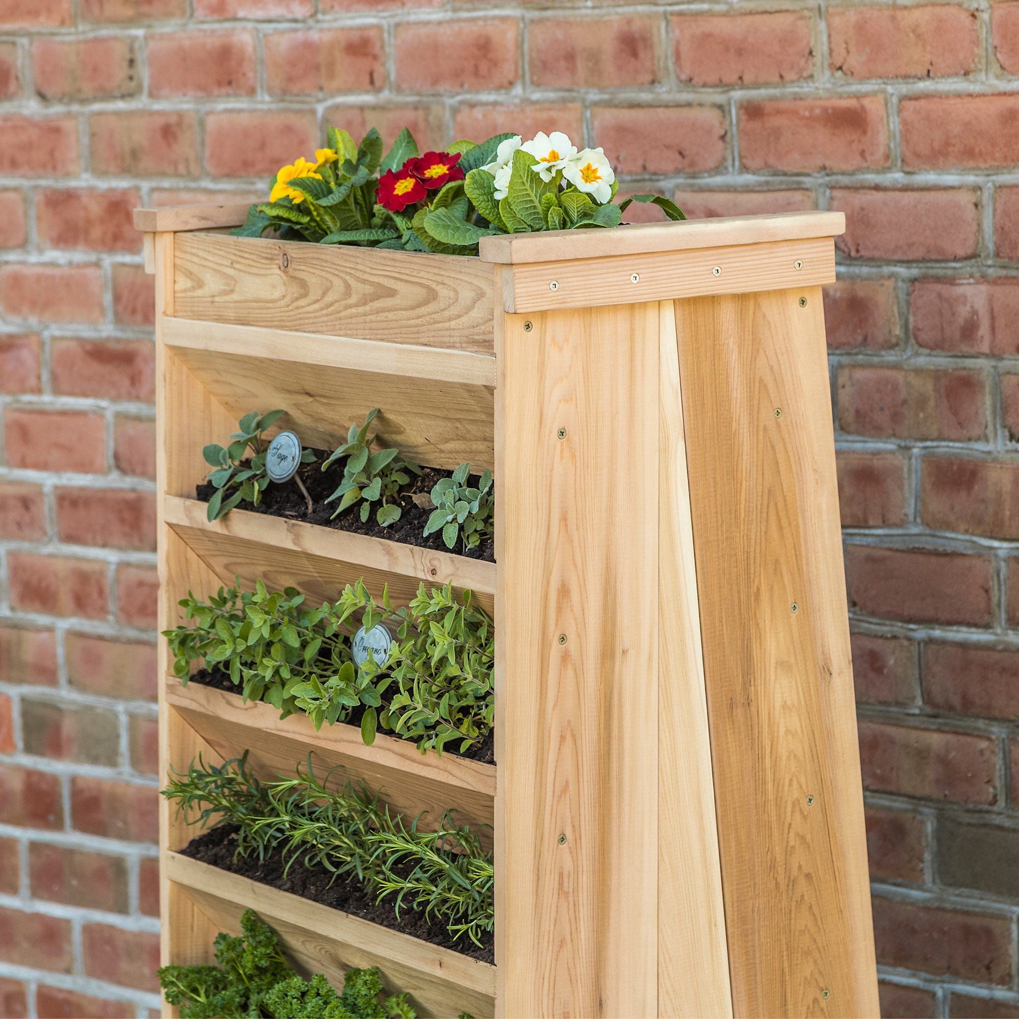 YardCraft Natural Cedar Vertical Planter