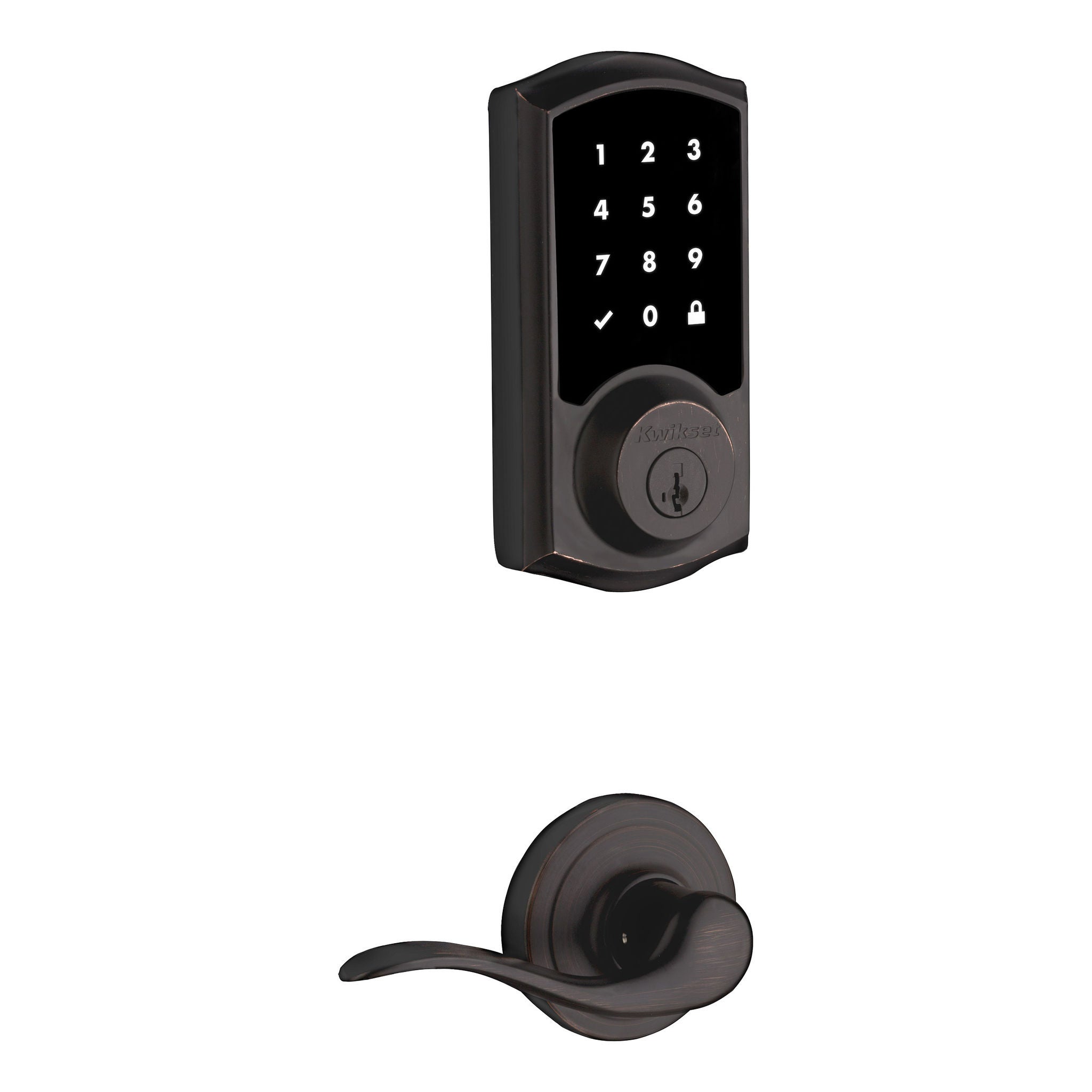Kwikset SmartCode 916 Z-Wave Smart Lock with Tustin Lever