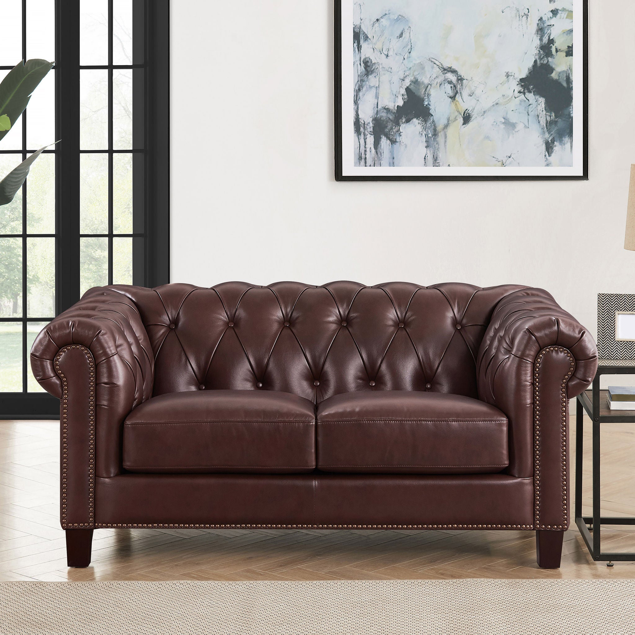 Baldwin Top Grain Leather Sofa Collection, Brown
