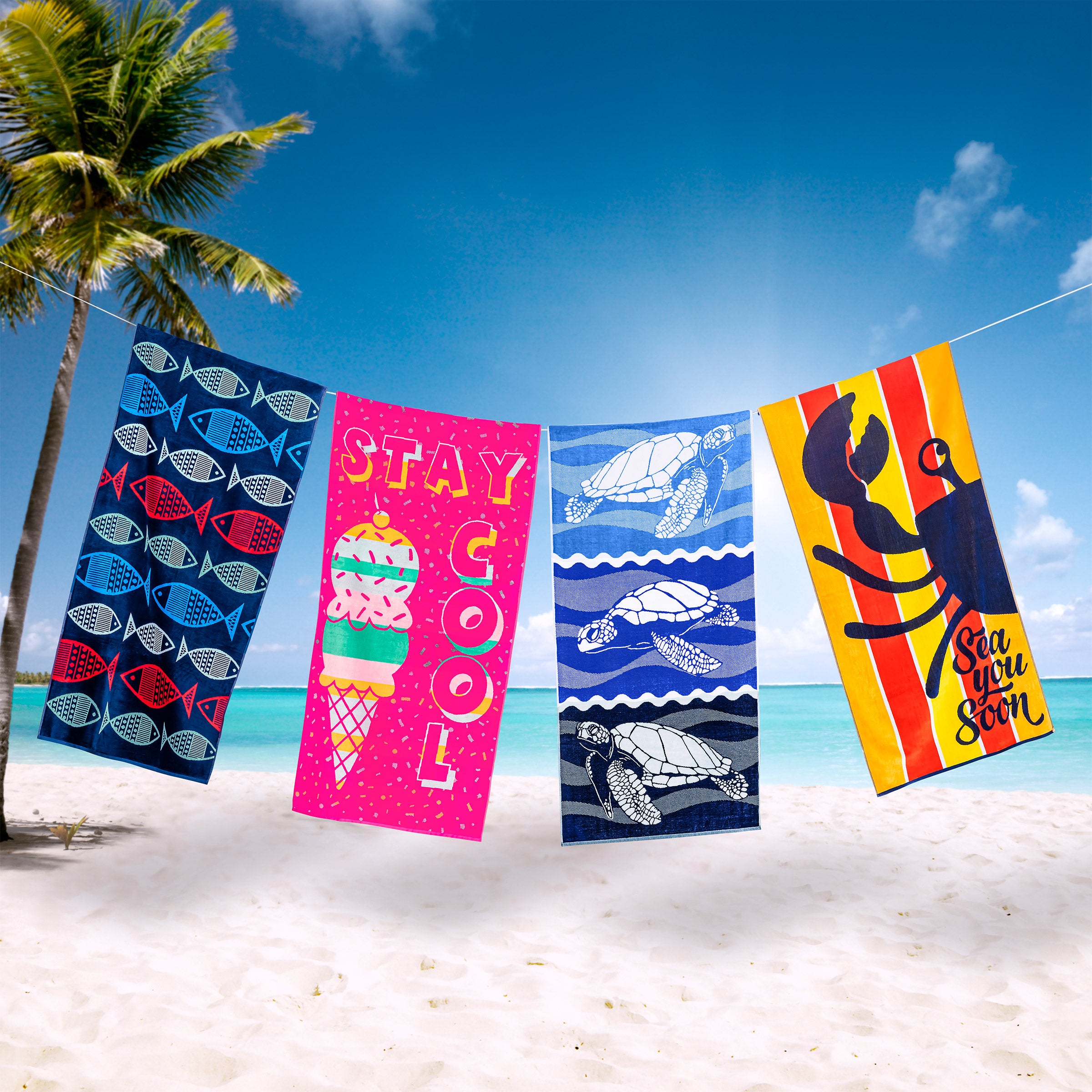 Youth Beach Towel, 2-pack