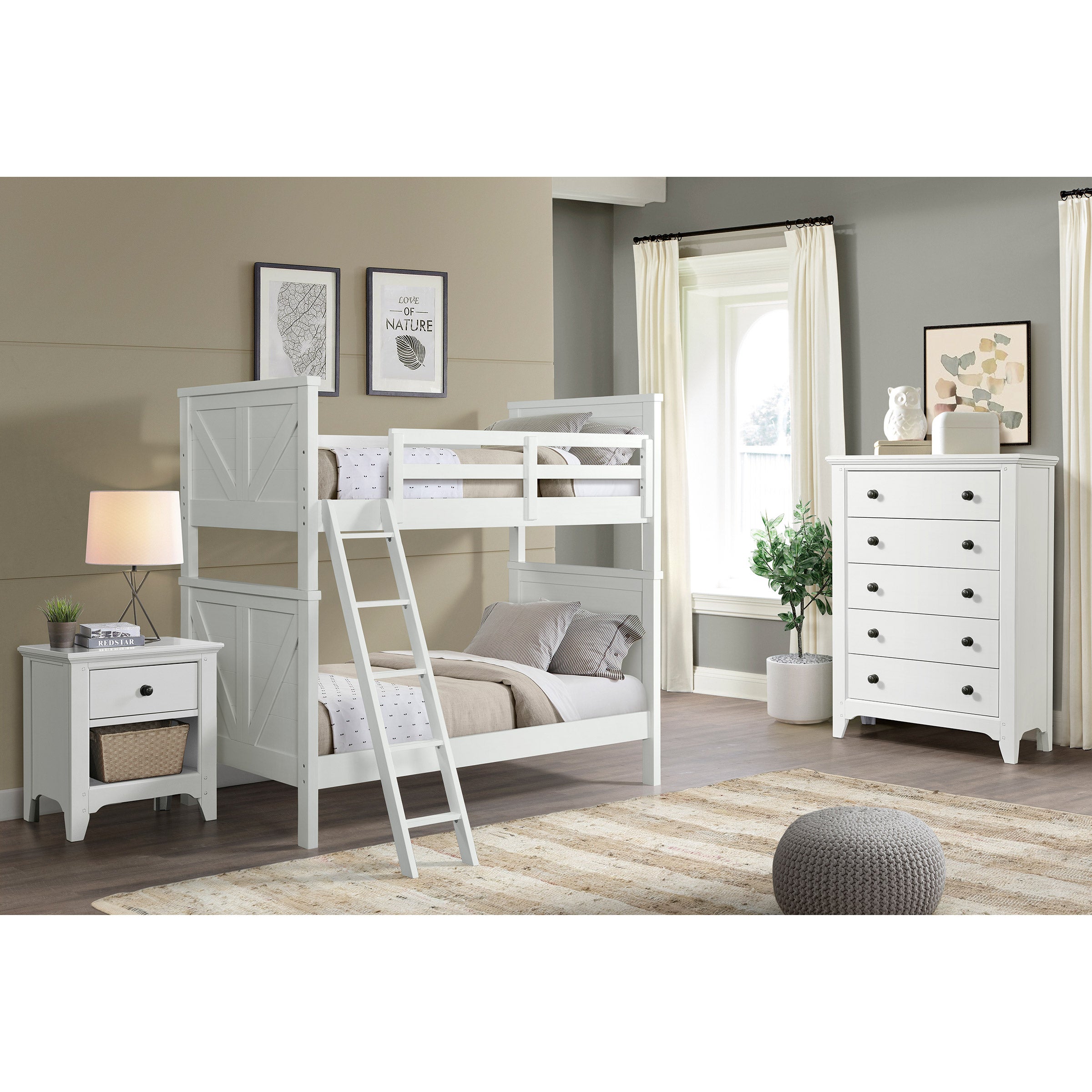 Imagio Home Furniture Durango 3 Piece Twin Bunk Set