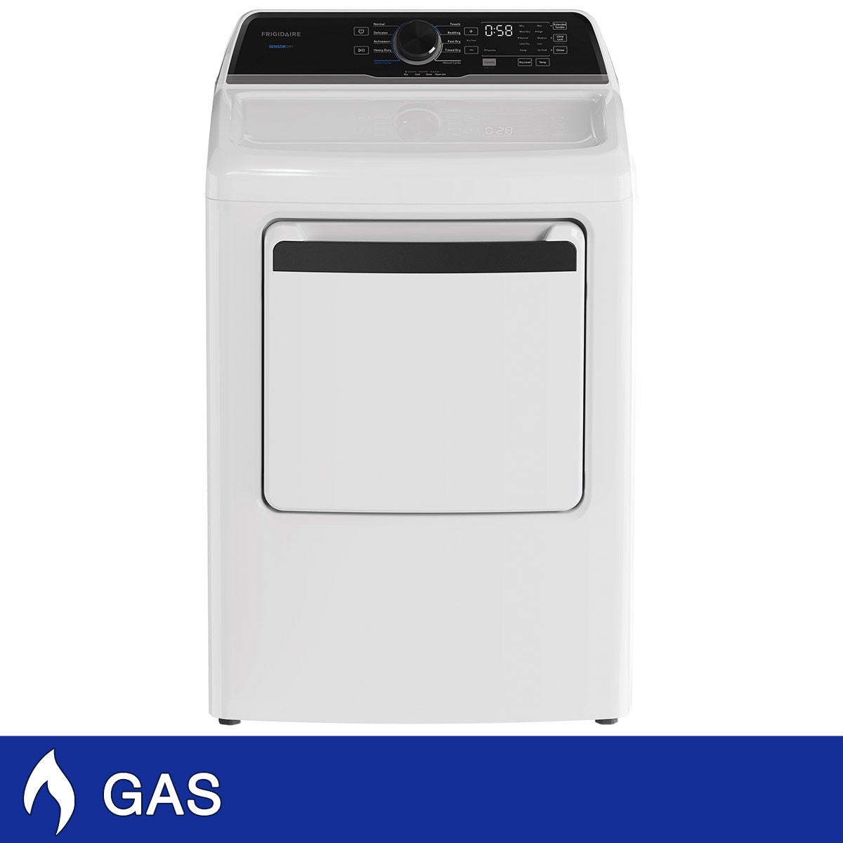 Frigidaire 7.0 cu. ft. GAS Dryer with 10 Dry Cycles