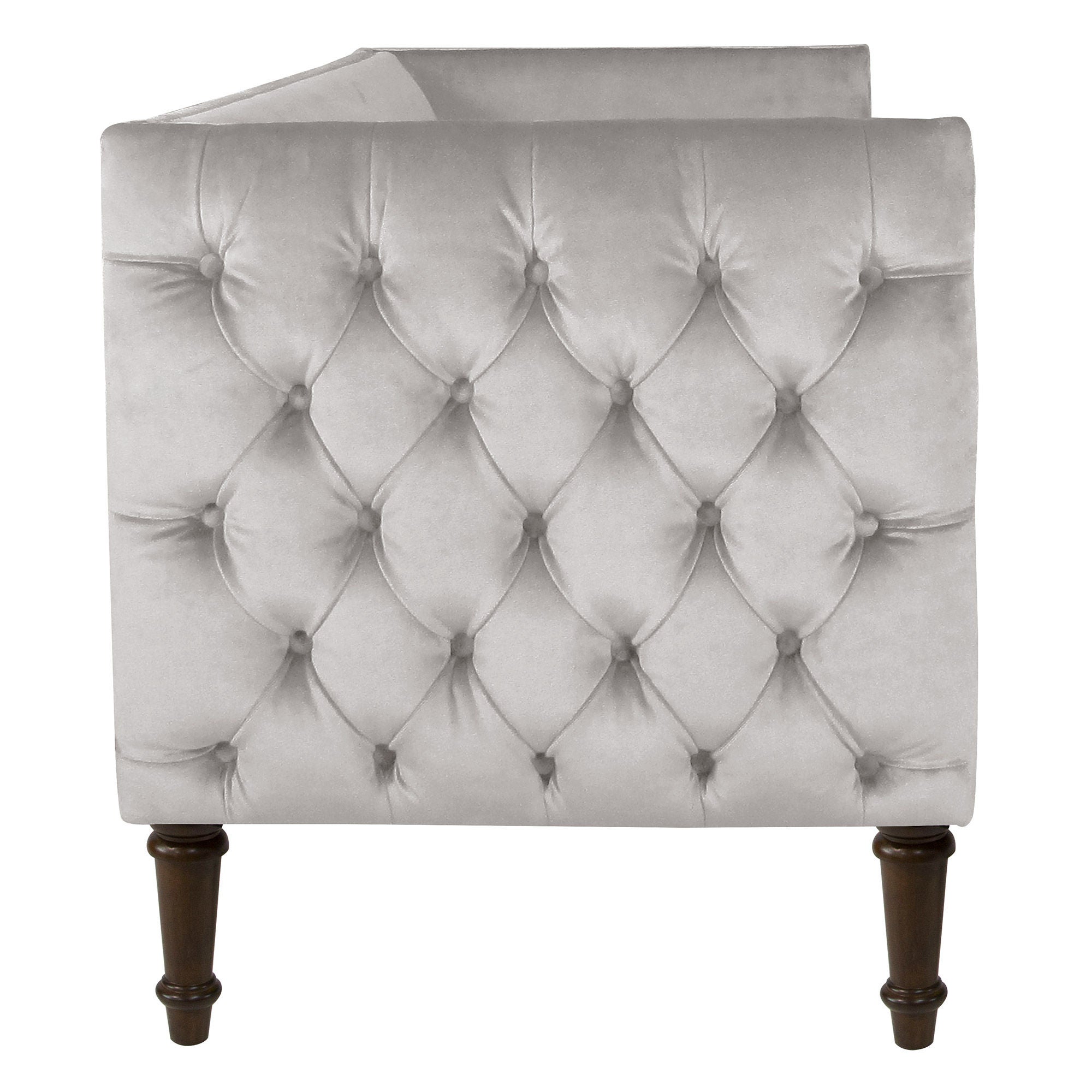 Addison Tufted Nail Button Settee in Dove