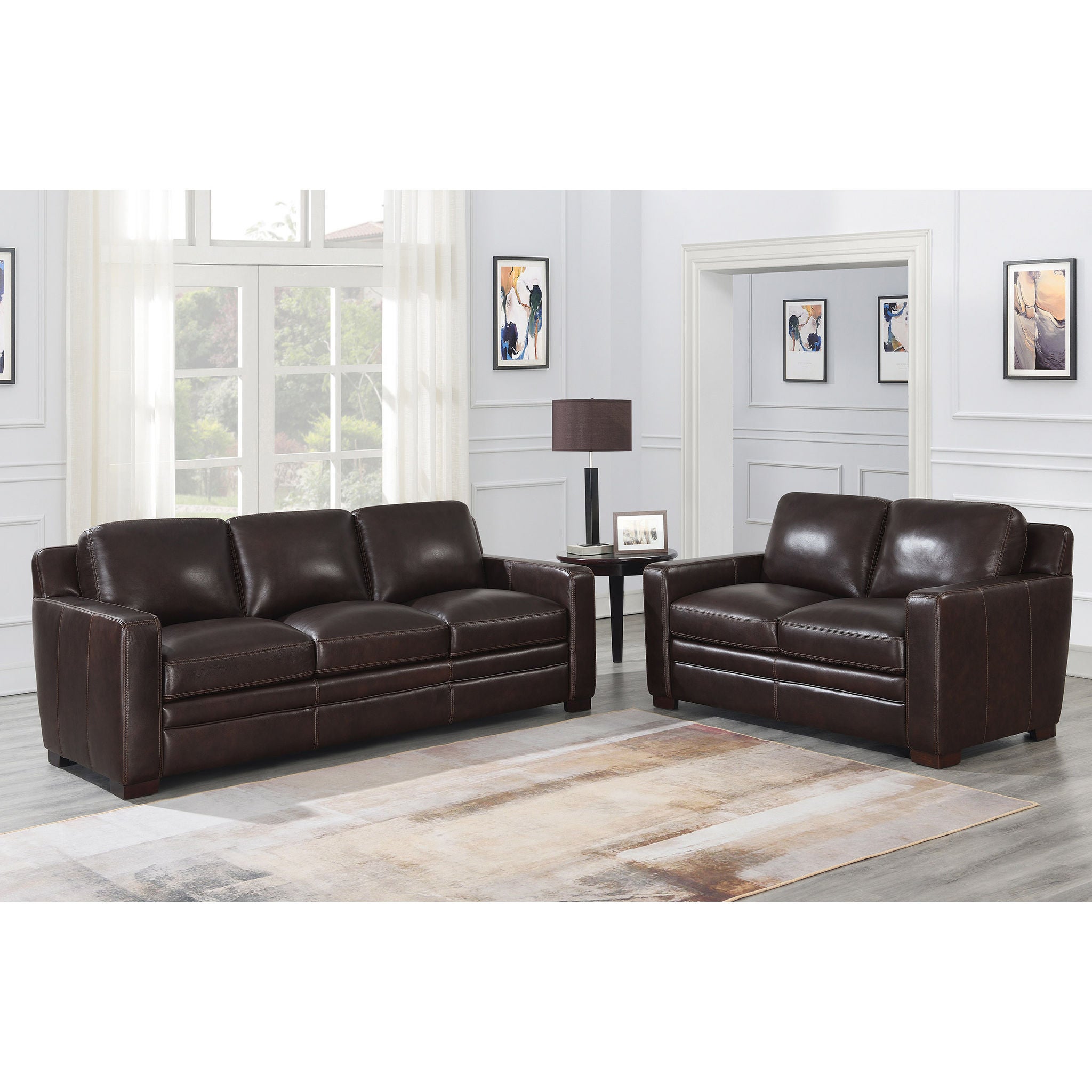 Chanton Leather Loveseat