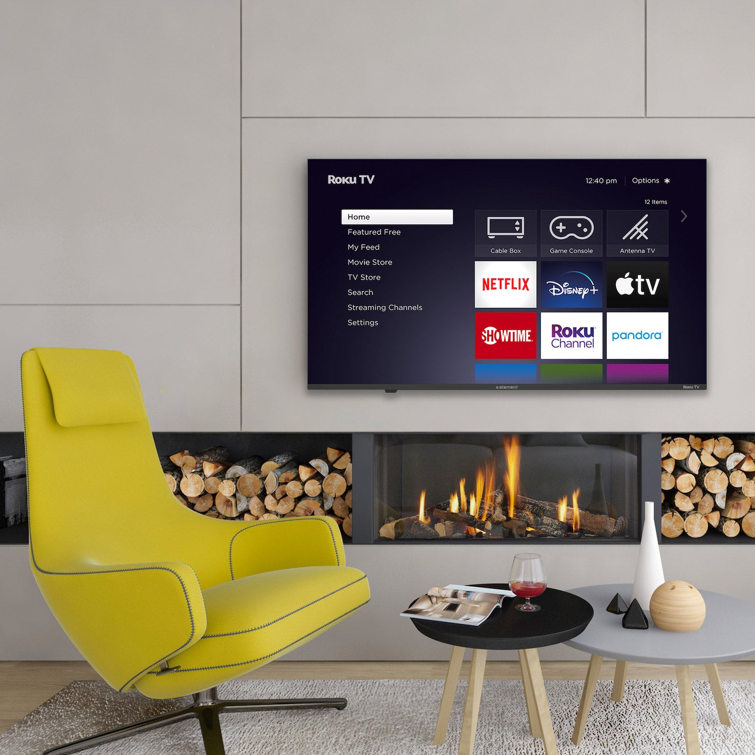 Element 43" Class 4K UHD LED LCD Roku TV