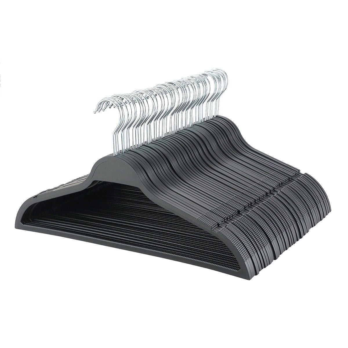 Non-slip Rubberized Hanger 100-pack