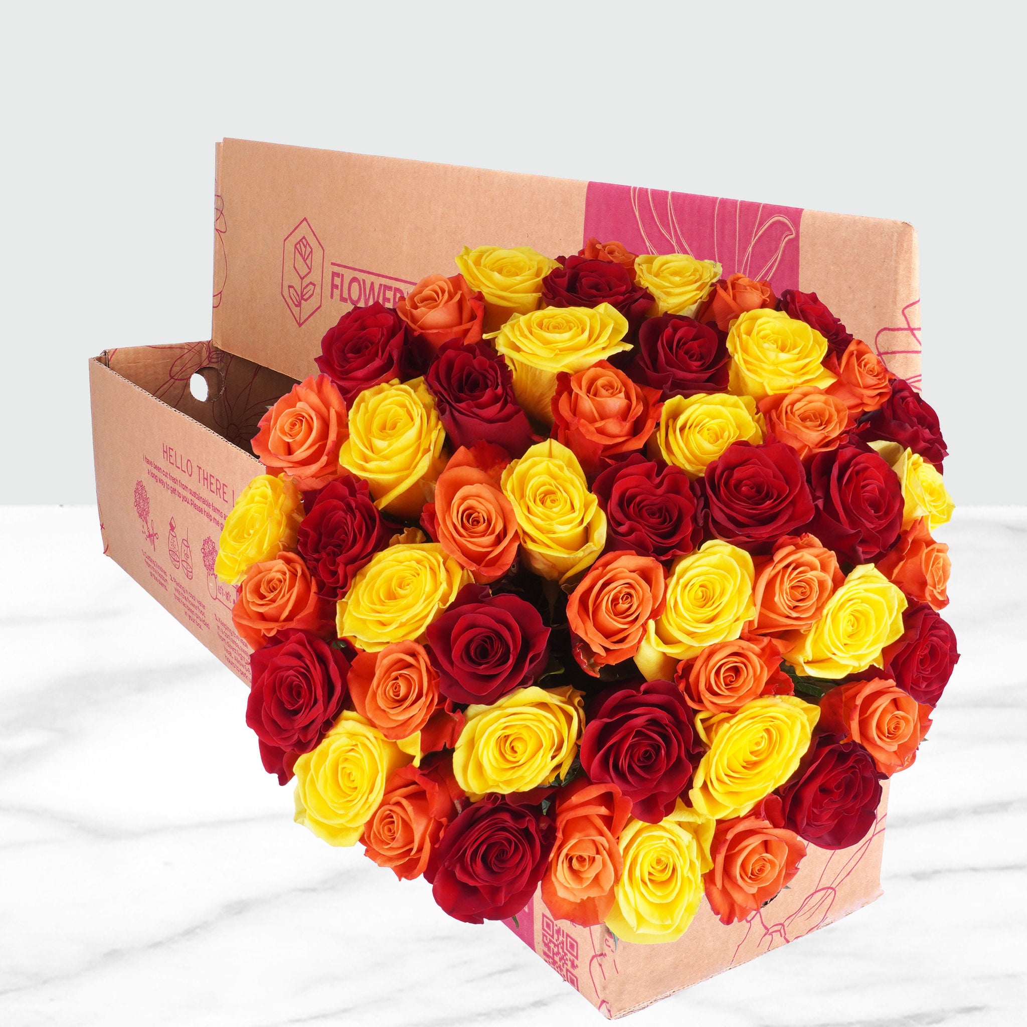 Fall Rose Arrangement, 50-stems