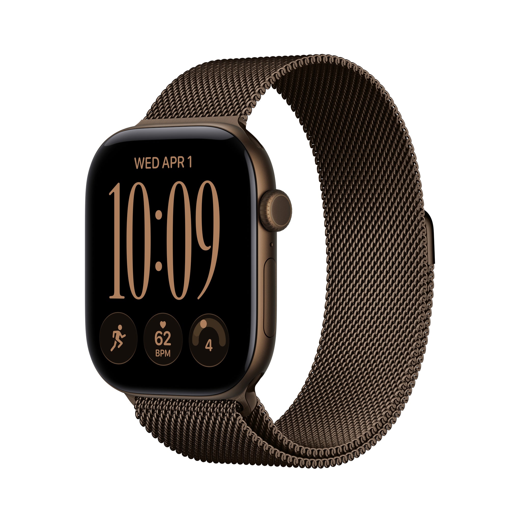 Apple Watch Series 12 (GPS) 46mm Case with Milanese Loop (Size S/M), Hypertension Notifications, Sleep Score, Advanced Workout Metrics