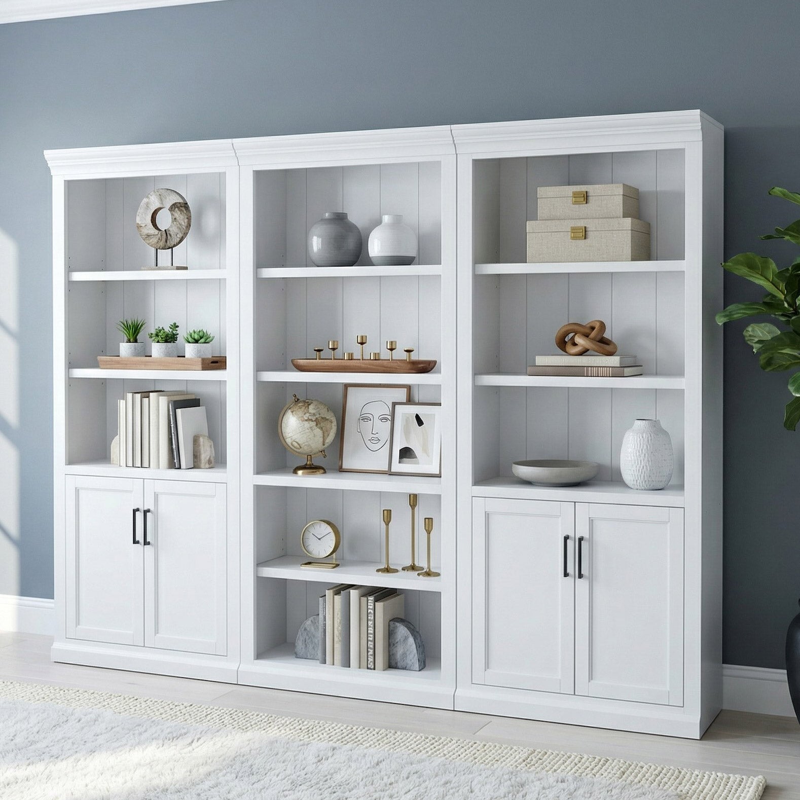 Abby 3-piece Bookcase Wall