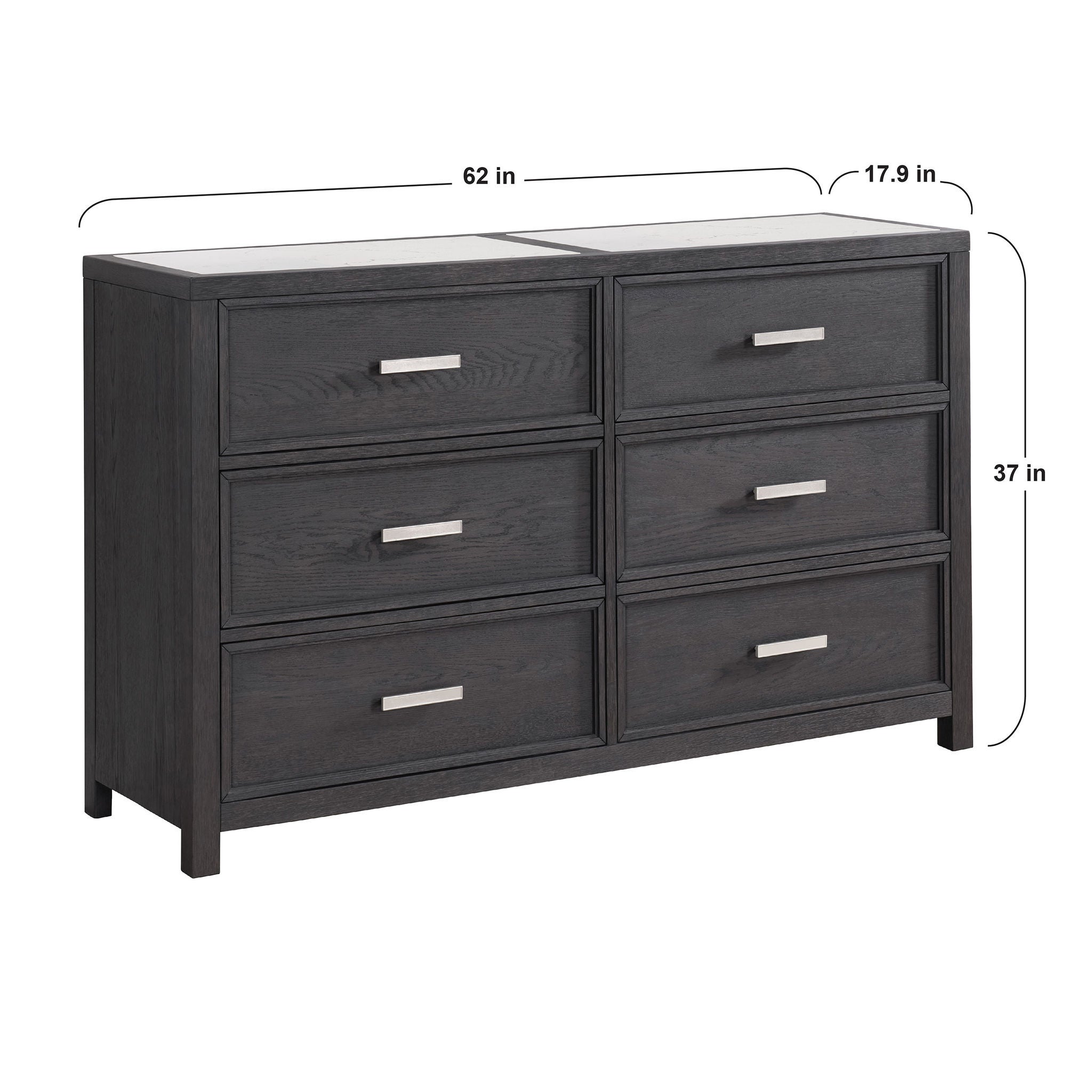 Bellevue 6-drawer Dresser with Quartz Top