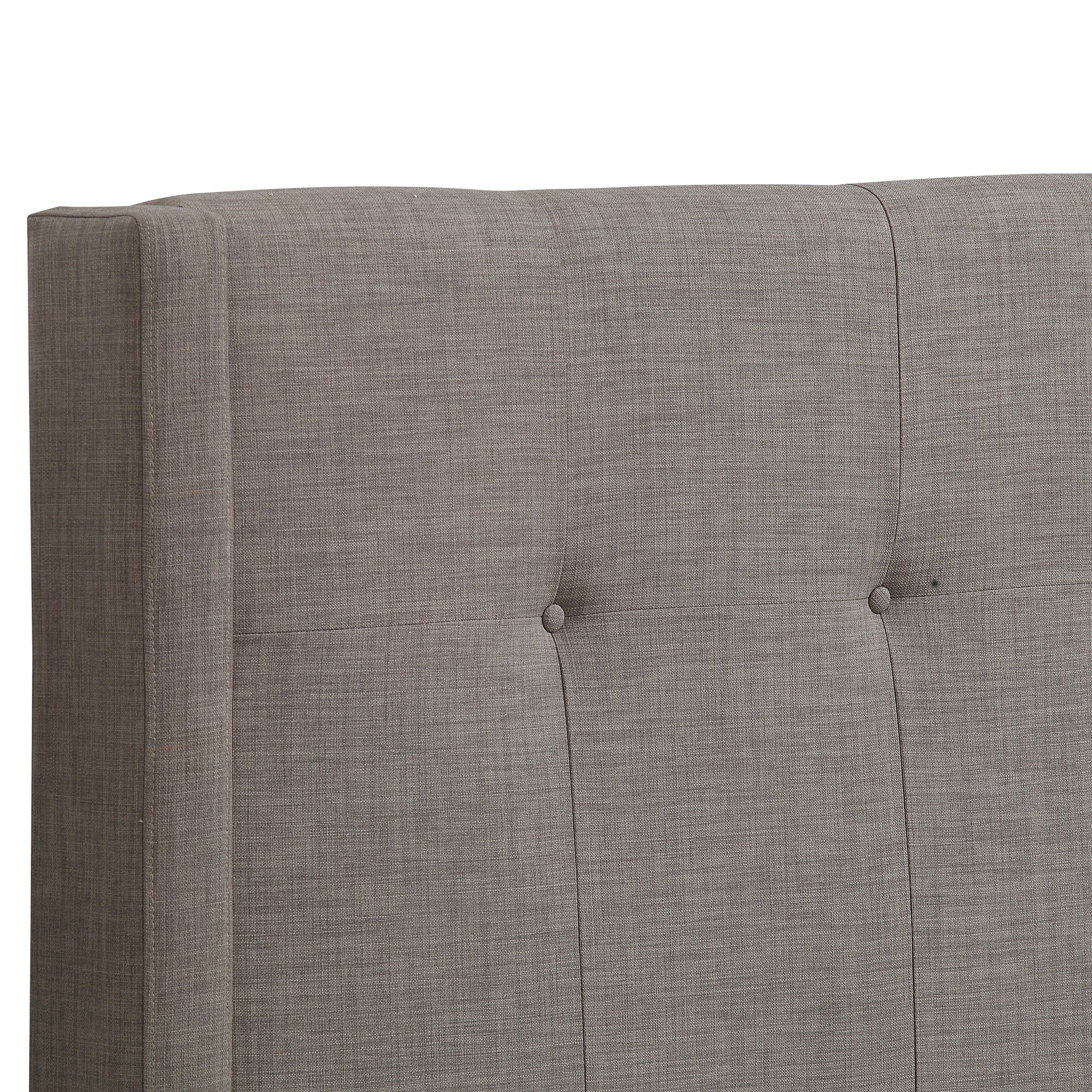 Macallister Upholstered Bed Frame with Button-Tufted Headboard
