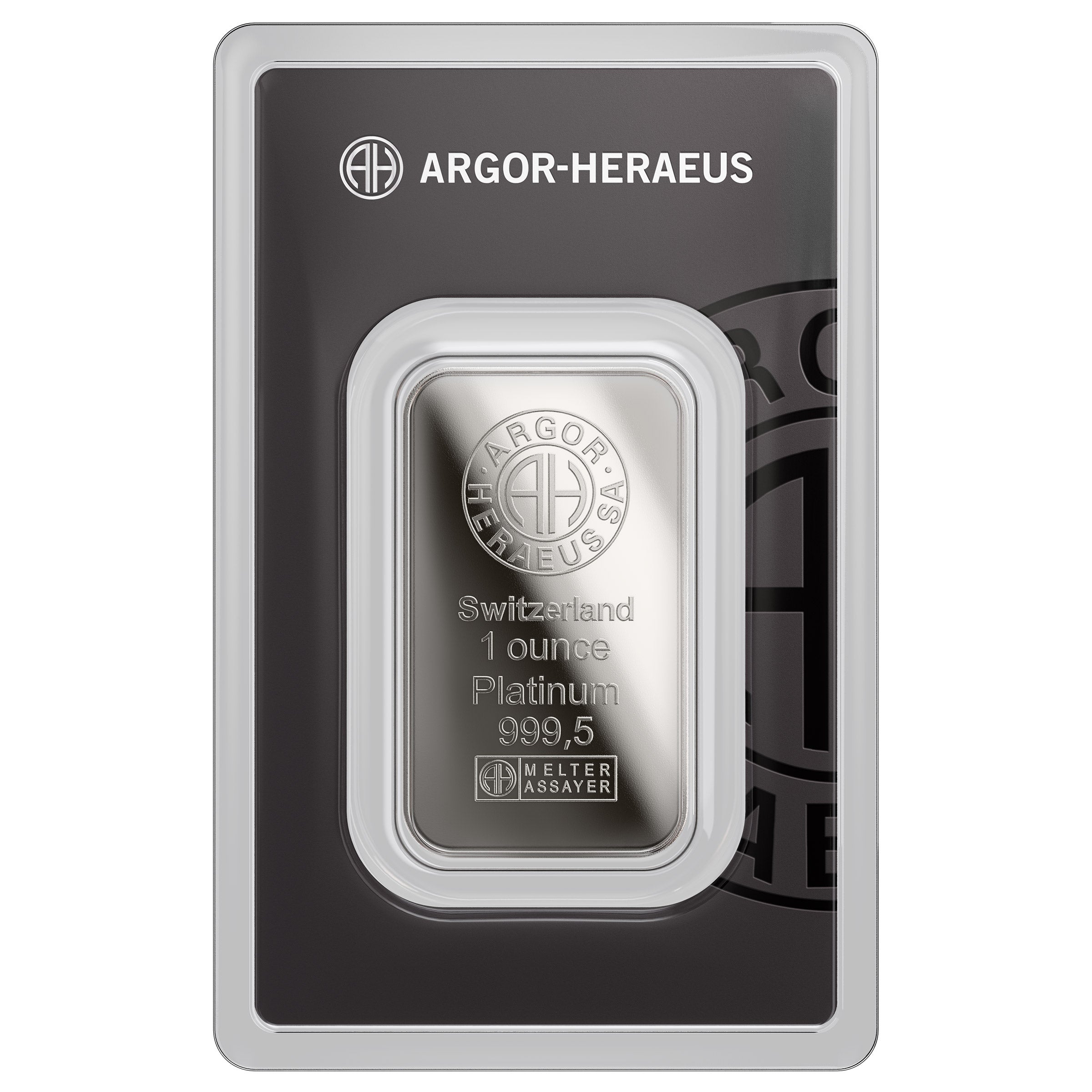 1 oz Platinum Bar Argor-Heraeus (New in Assay)