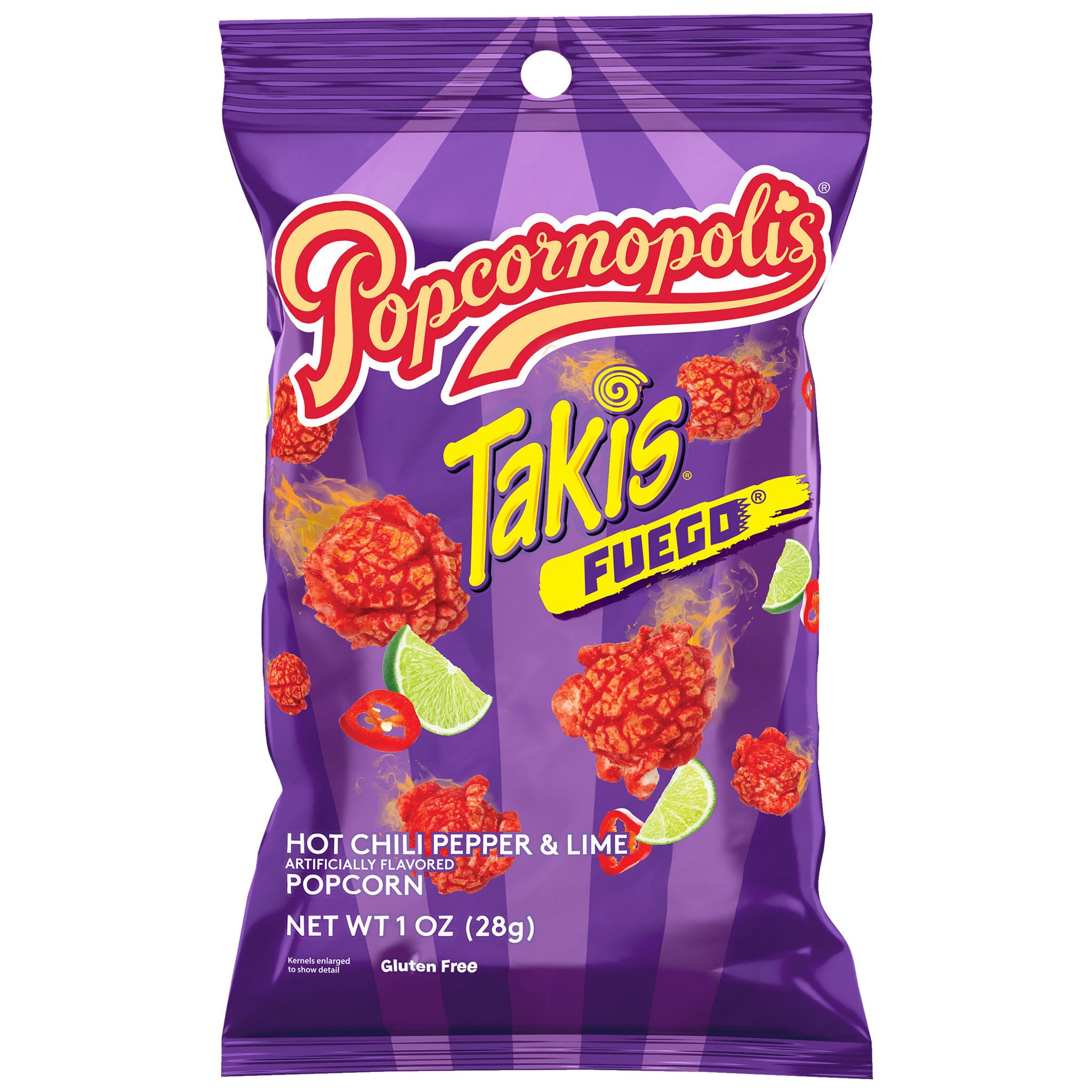 Popcornopolis Gourmet Popcorn, Takis Fuego, 1 oz, 30-count