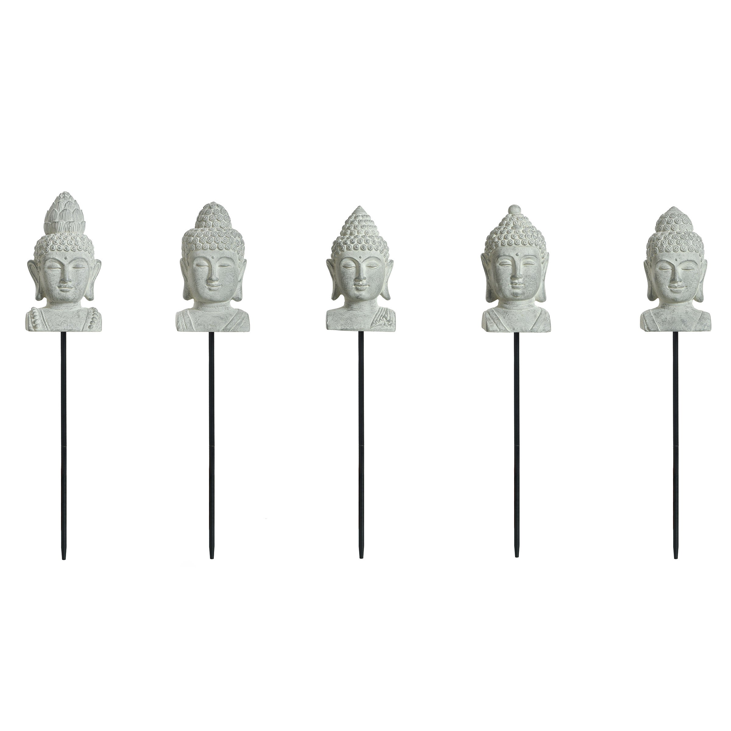 Buddha Planter Stakes, 5-pack