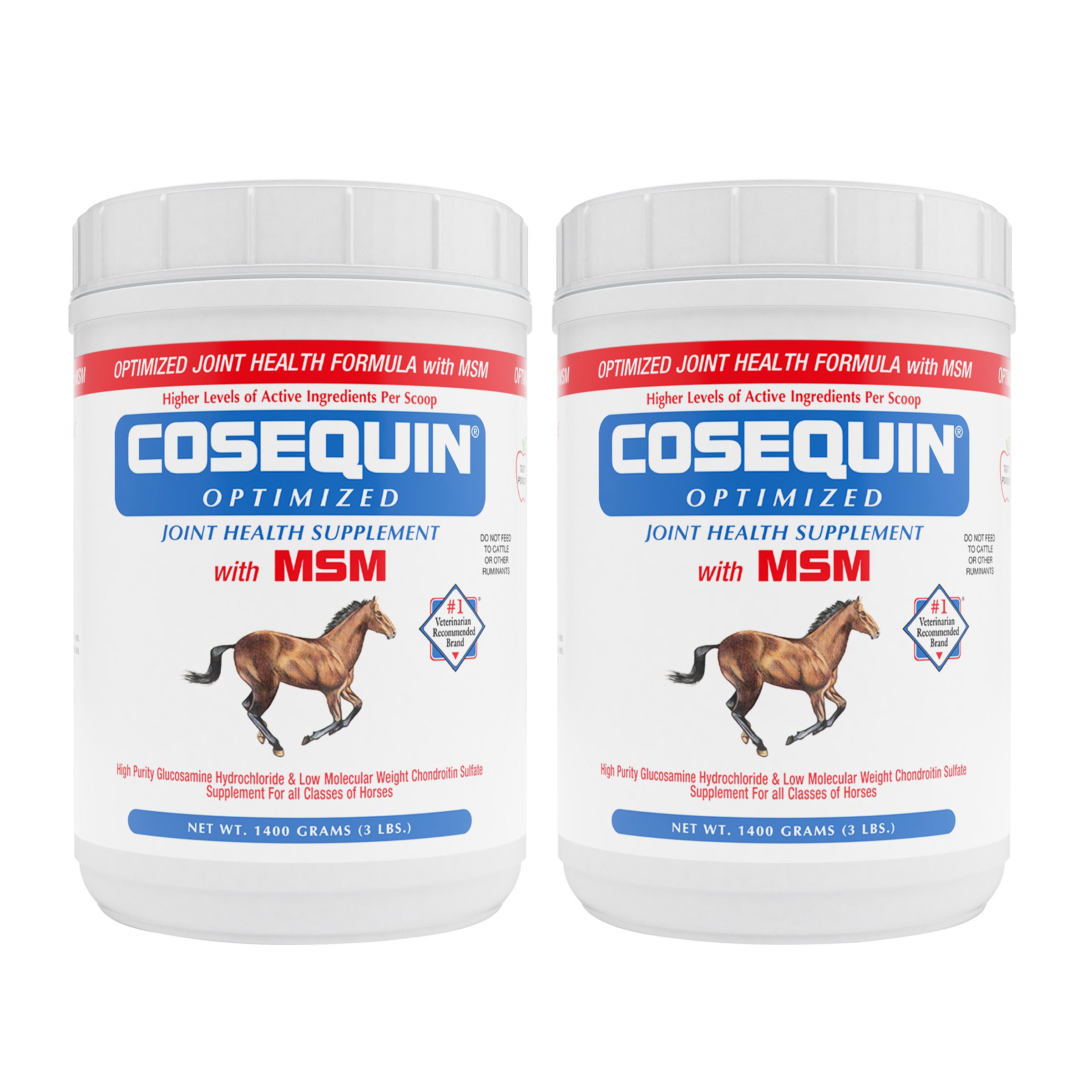 Cosequin Optimized Formula with MSM Equine Powder 3 lb Tub, 2-pack