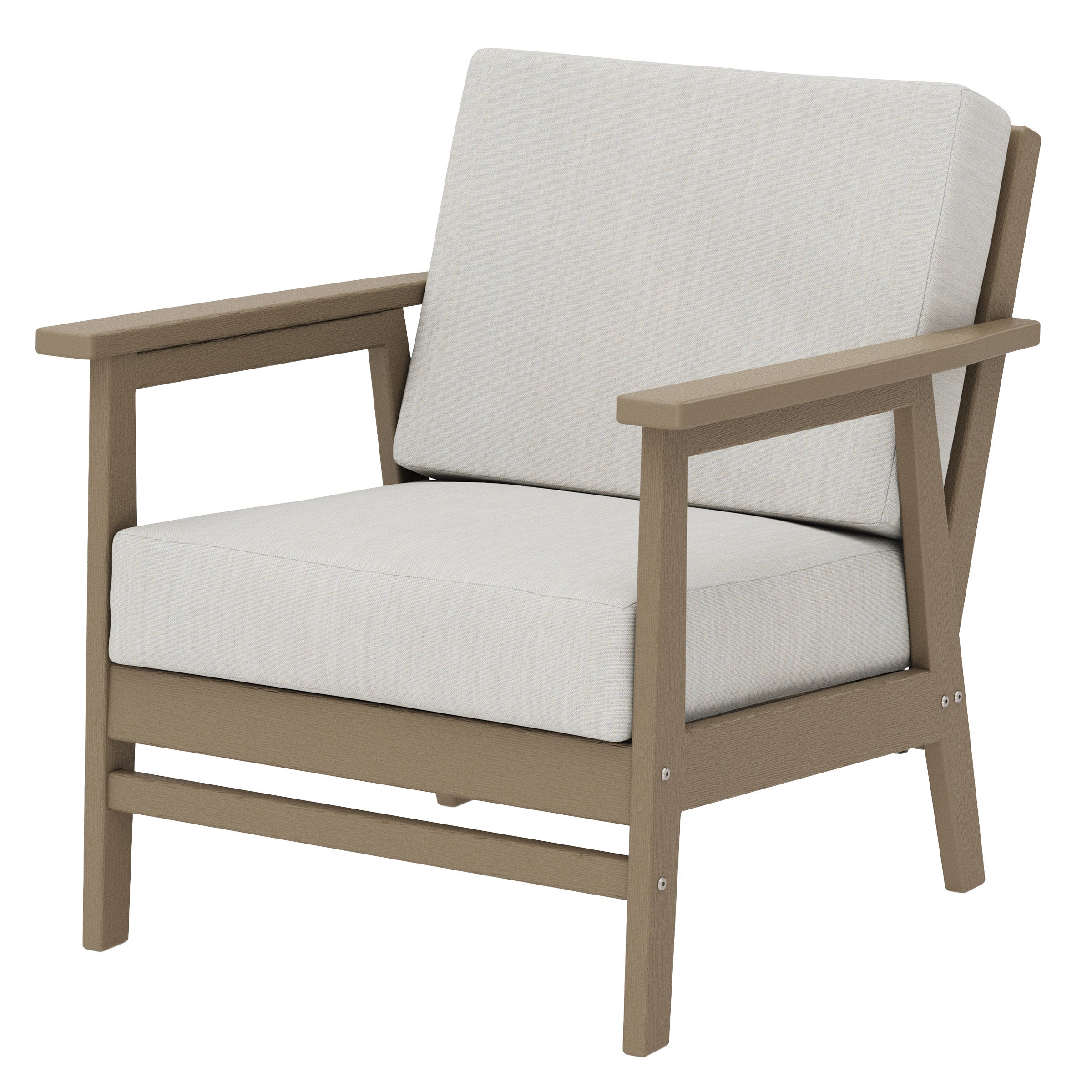 POLYWOOD Camden 4-piece Sling Outdoor Patio Deep Seating Set