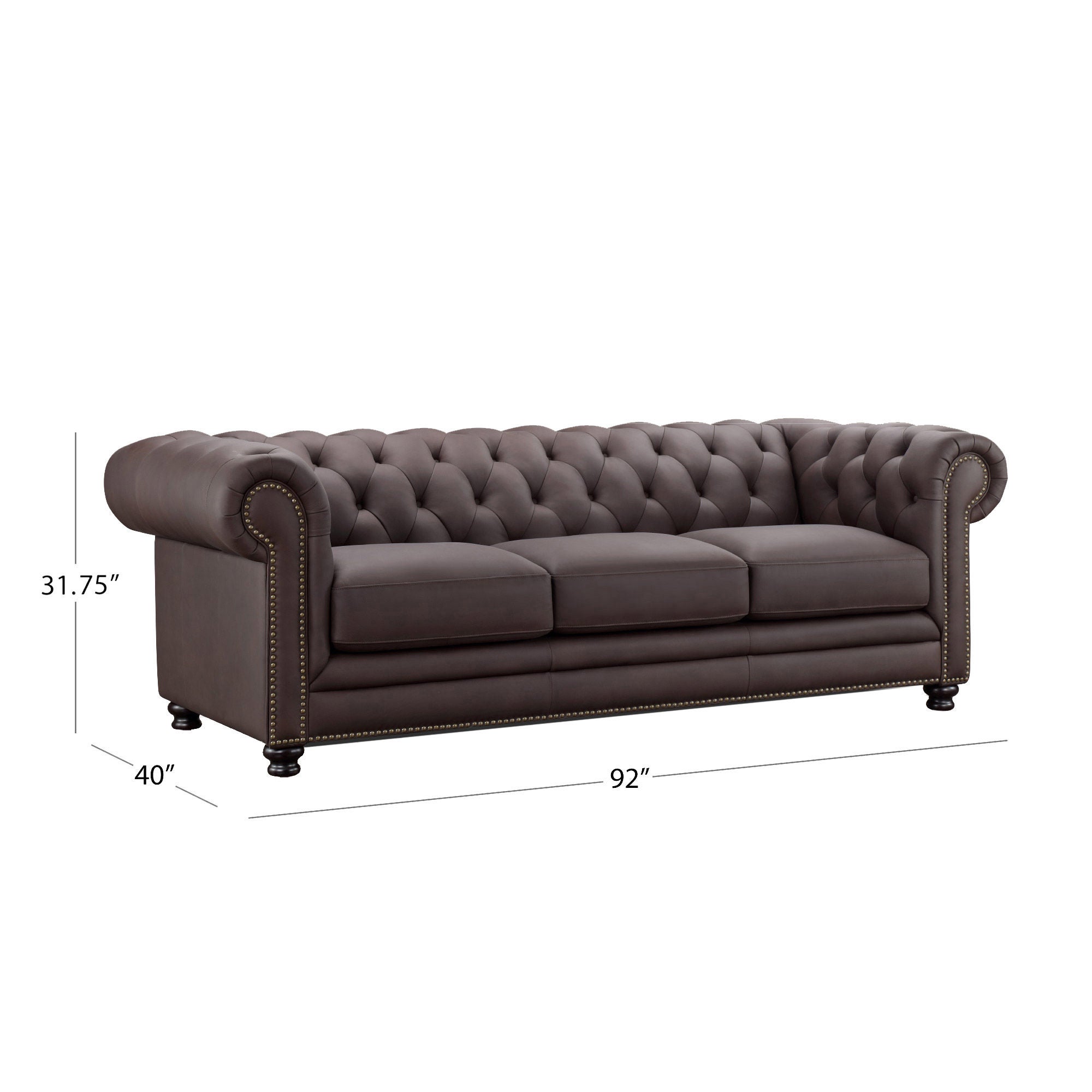 Culver Leather Chesterfield Sofa