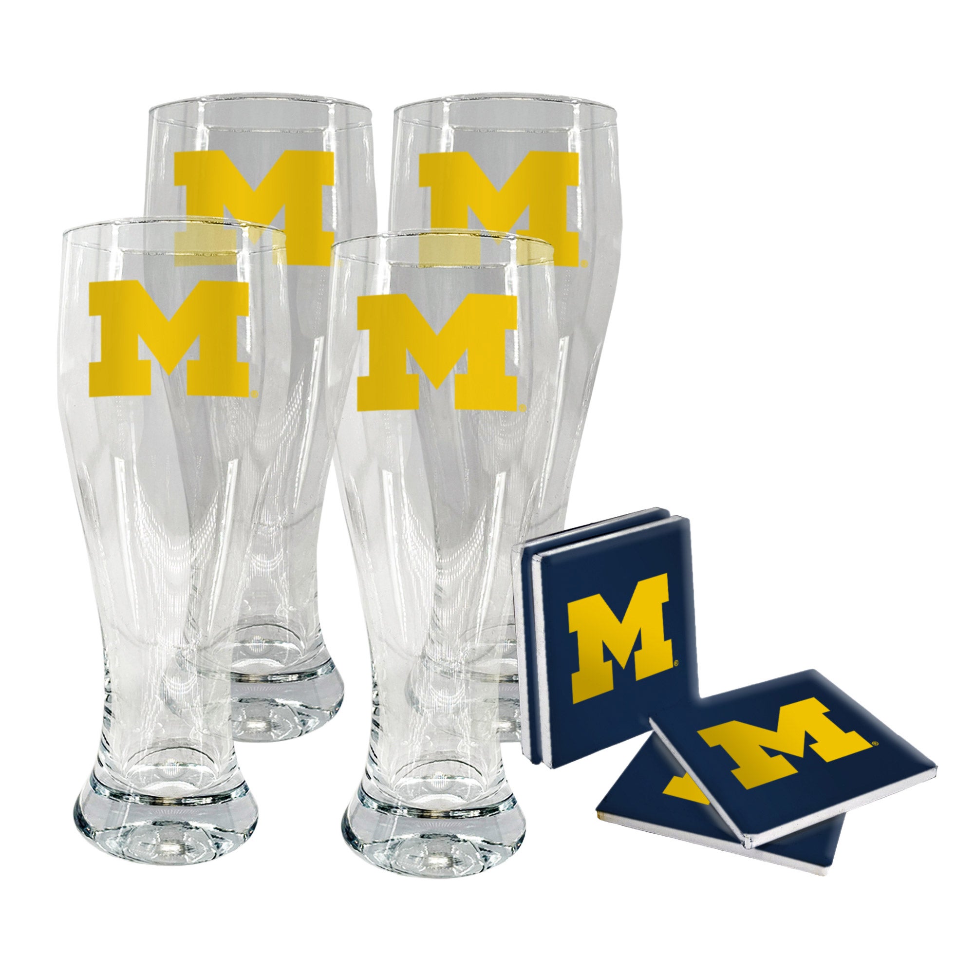 NCAA Pilsner & Coaster Set