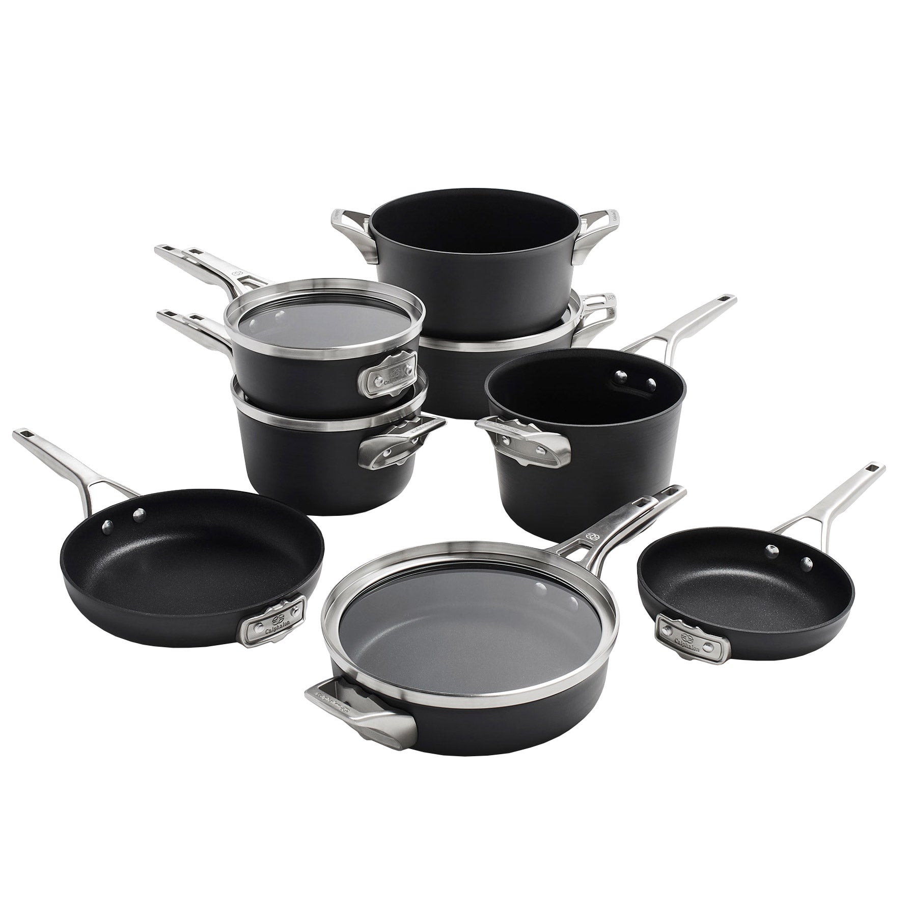Calphalon Premier Non-Stick MineralShield 12-piece Space-Saving Cookware Set